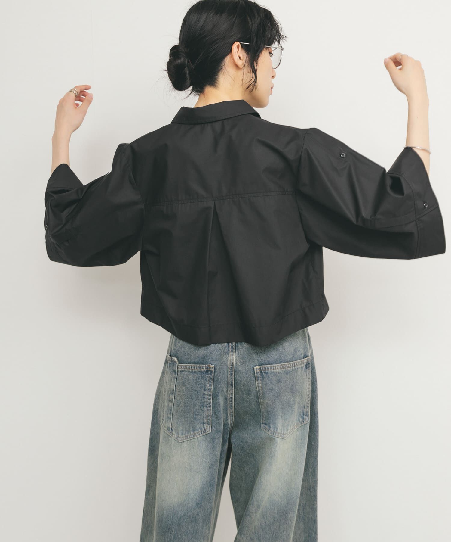  「クロップドハーフスリーブシャツ」|シャツ・ブラウス|