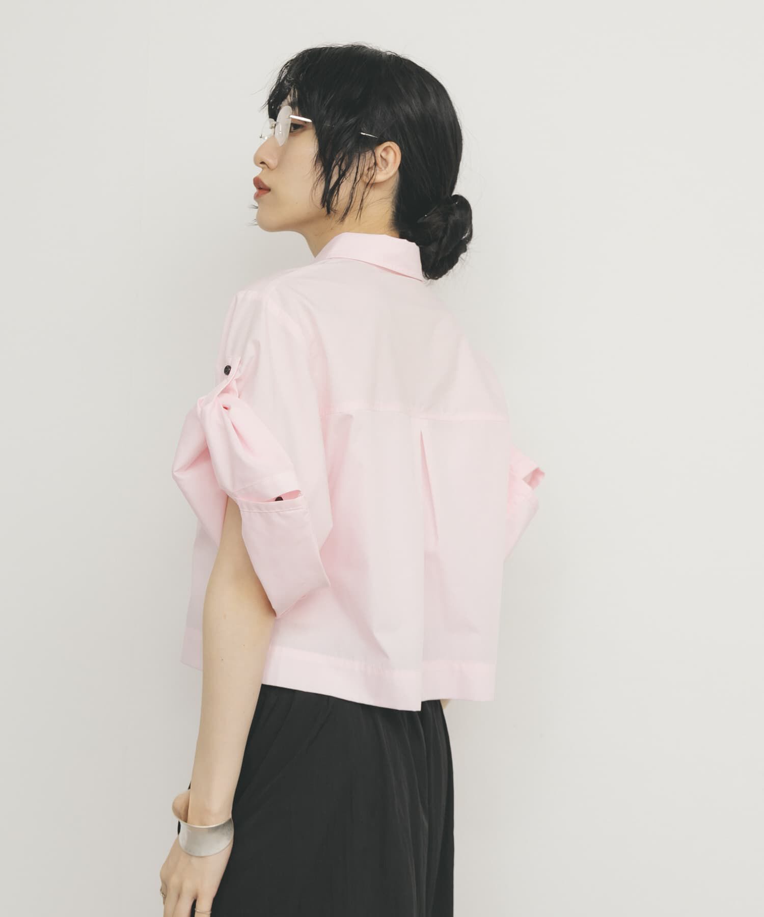  「クロップドハーフスリーブシャツ」|シャツ・ブラウス|