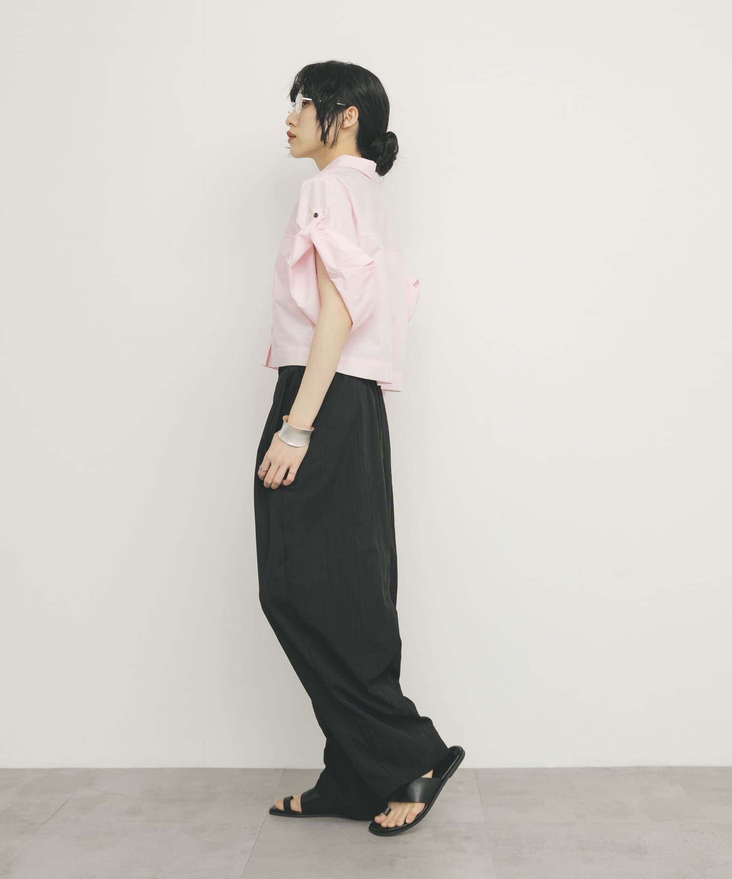  「クロップドハーフスリーブシャツ」|シャツ・ブラウス|