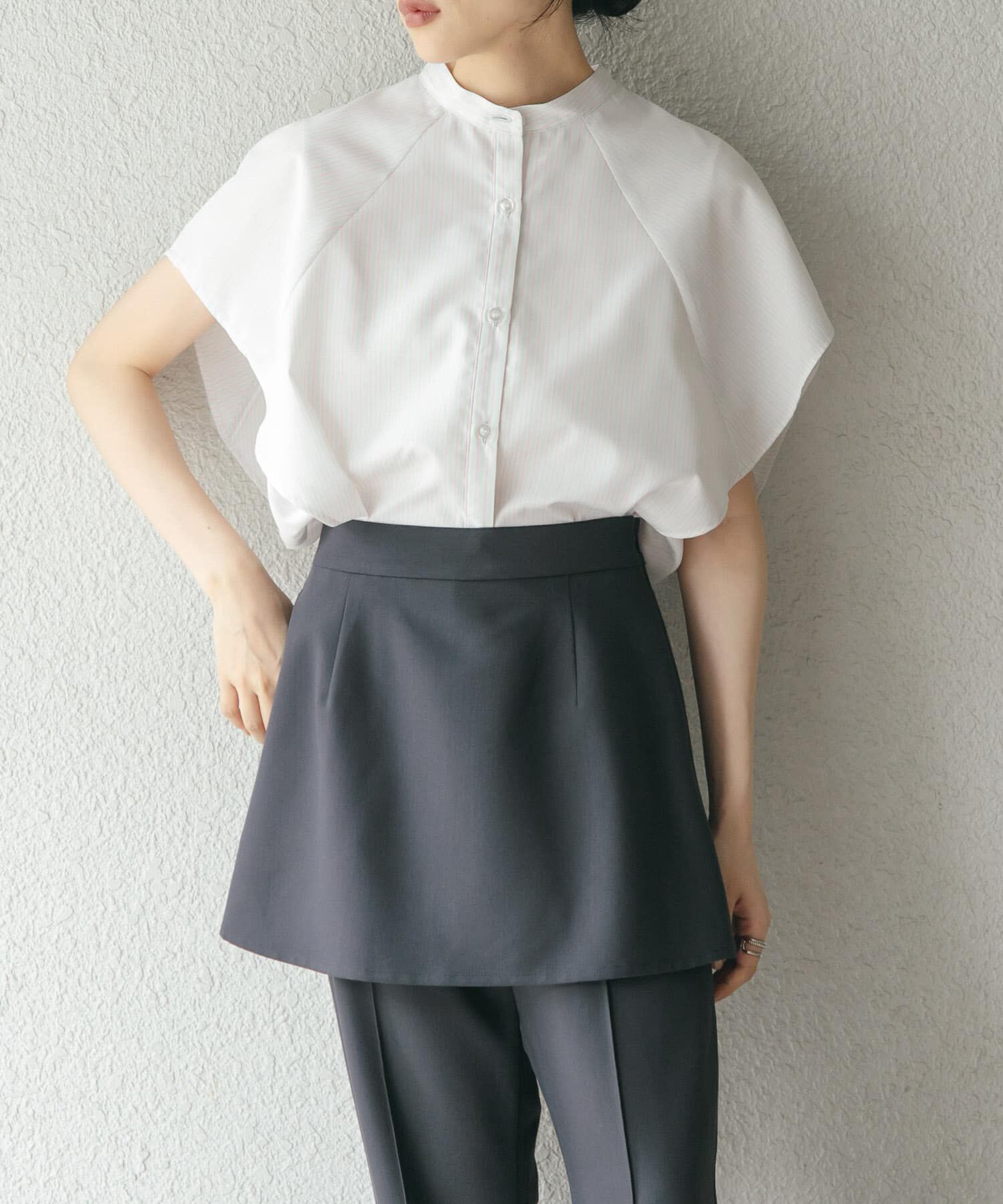  「BOXストライプシャツ」|シャツ・ブラウス|ピンク系その他