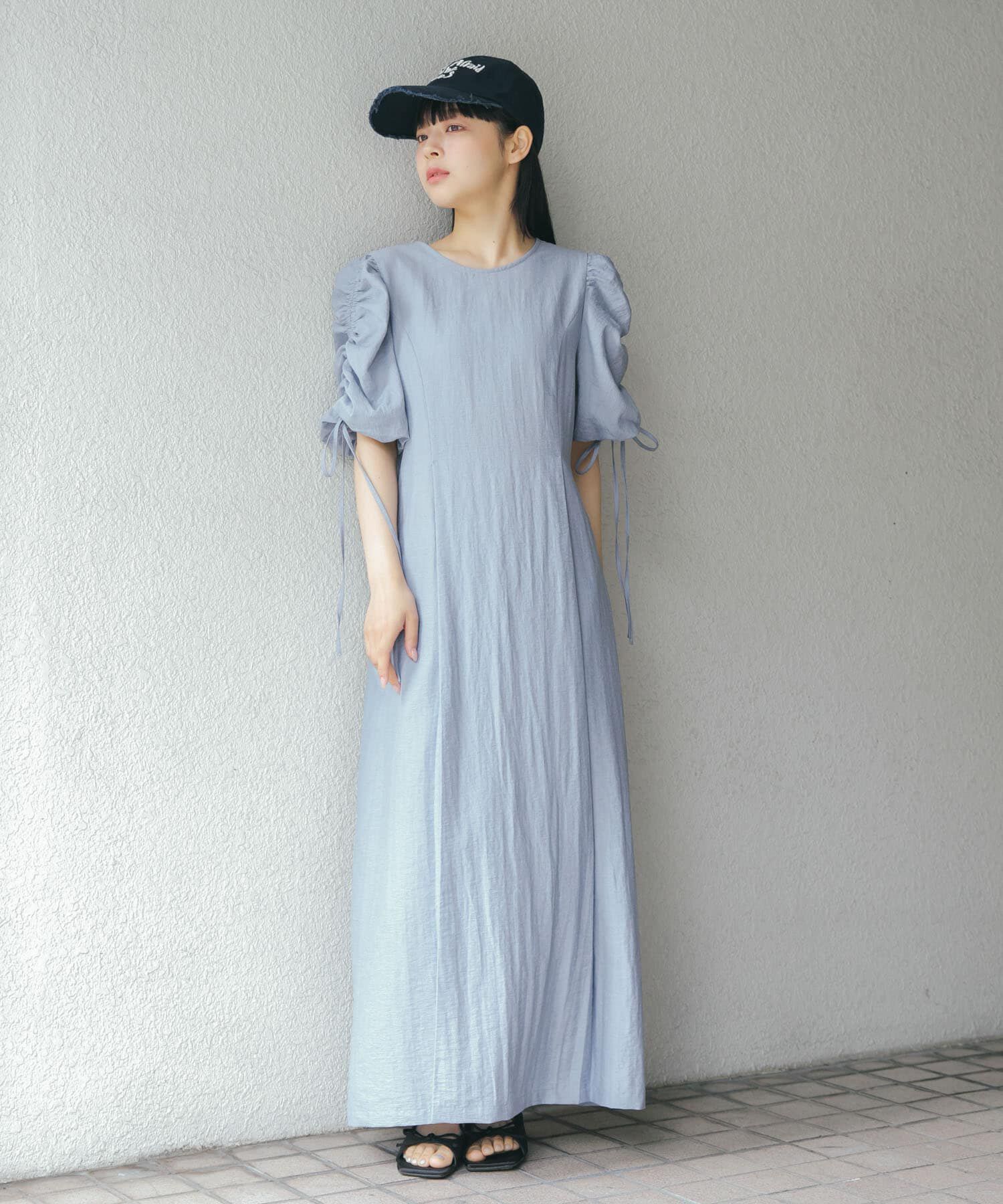  「『2サイズ展開』ドロストスリーブワンピース」|ワンピース|