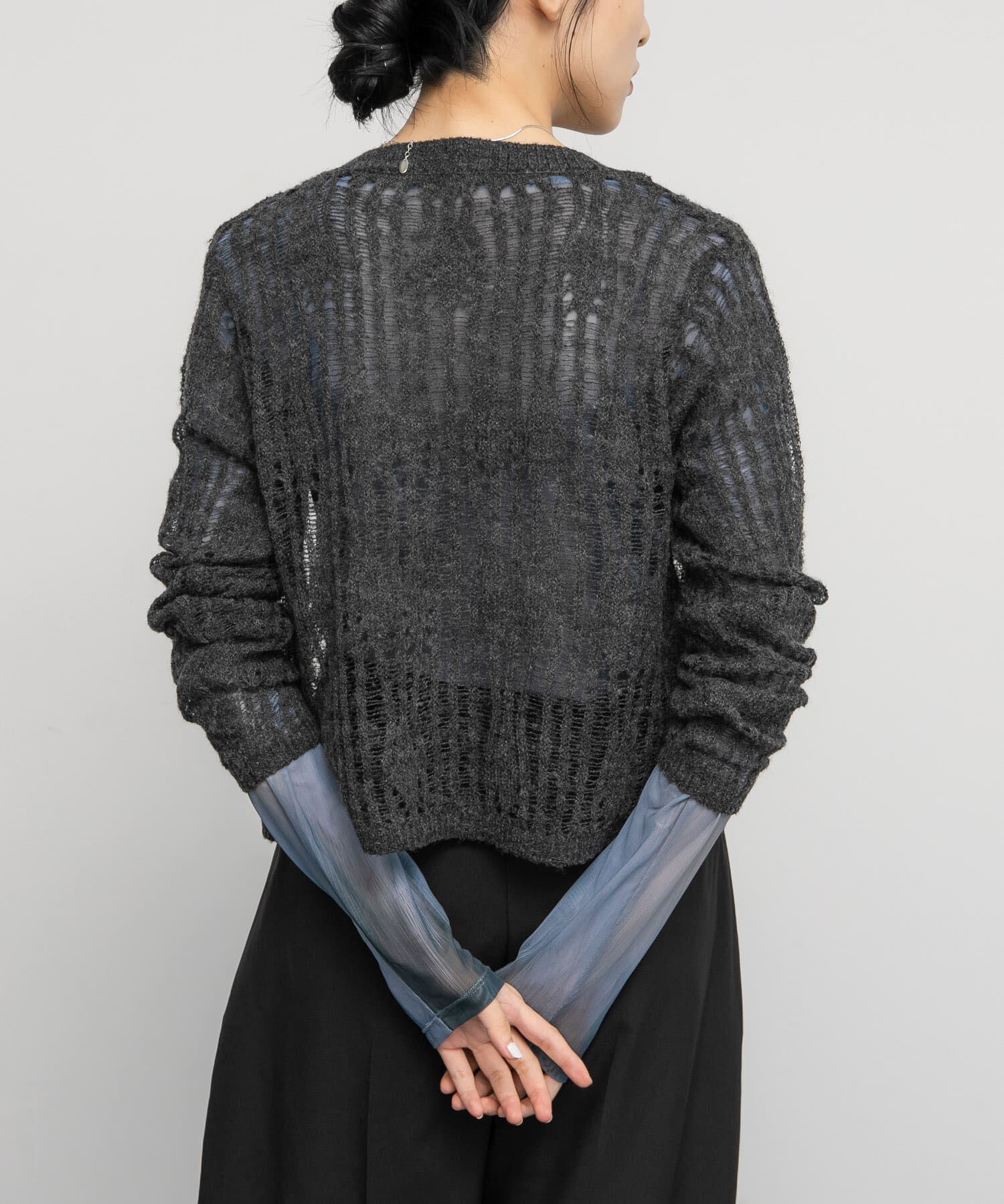  「ニットカーディガンSETシアートップス」|カーディガン|