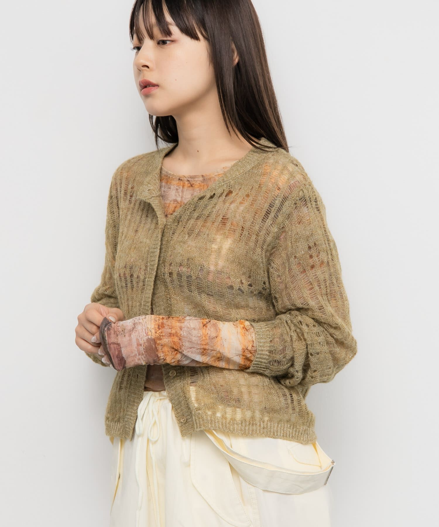  「ニットカーディガンSETシアートップス」|カーディガン|