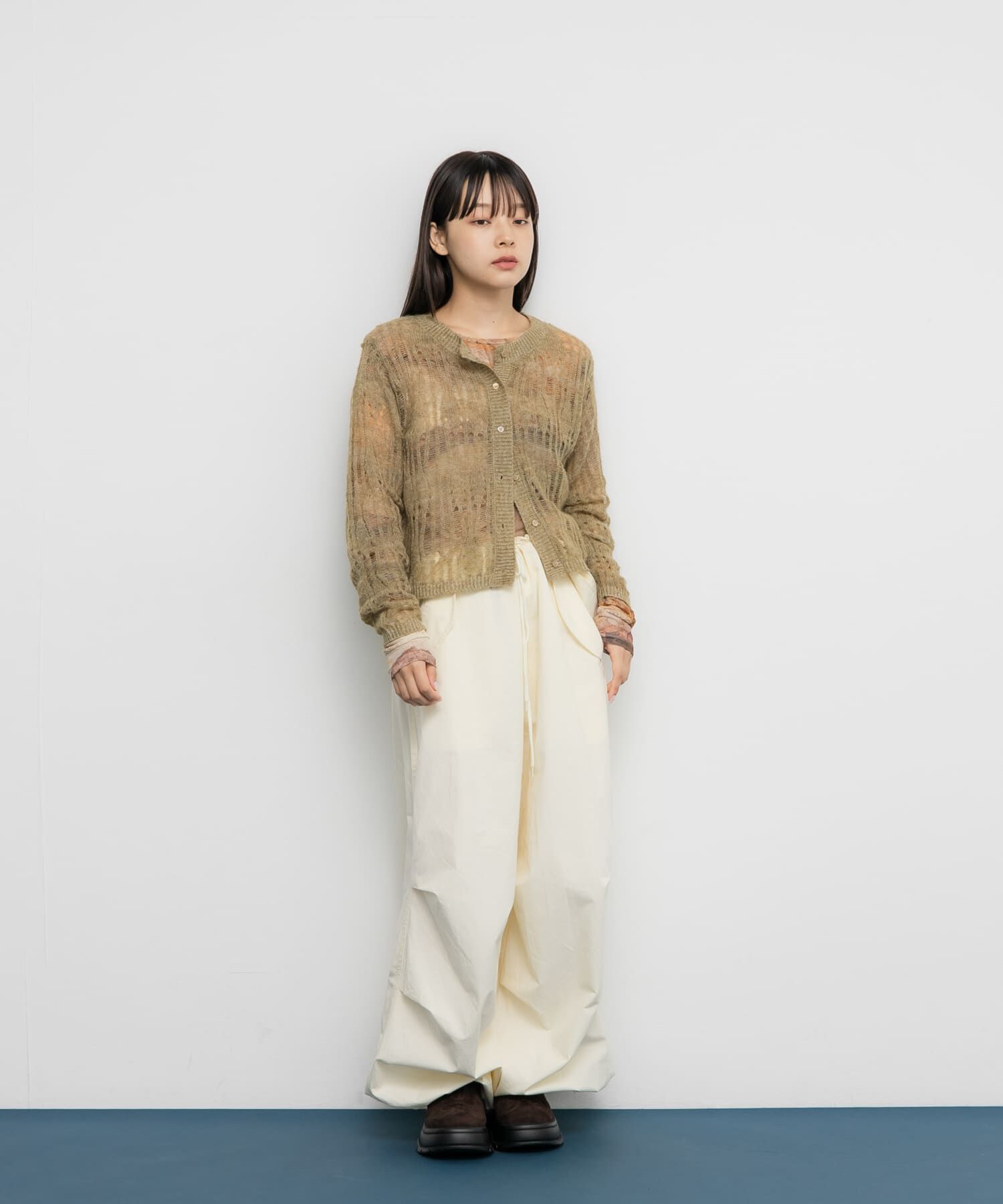  「ニットカーディガンSETシアートップス」|カーディガン|