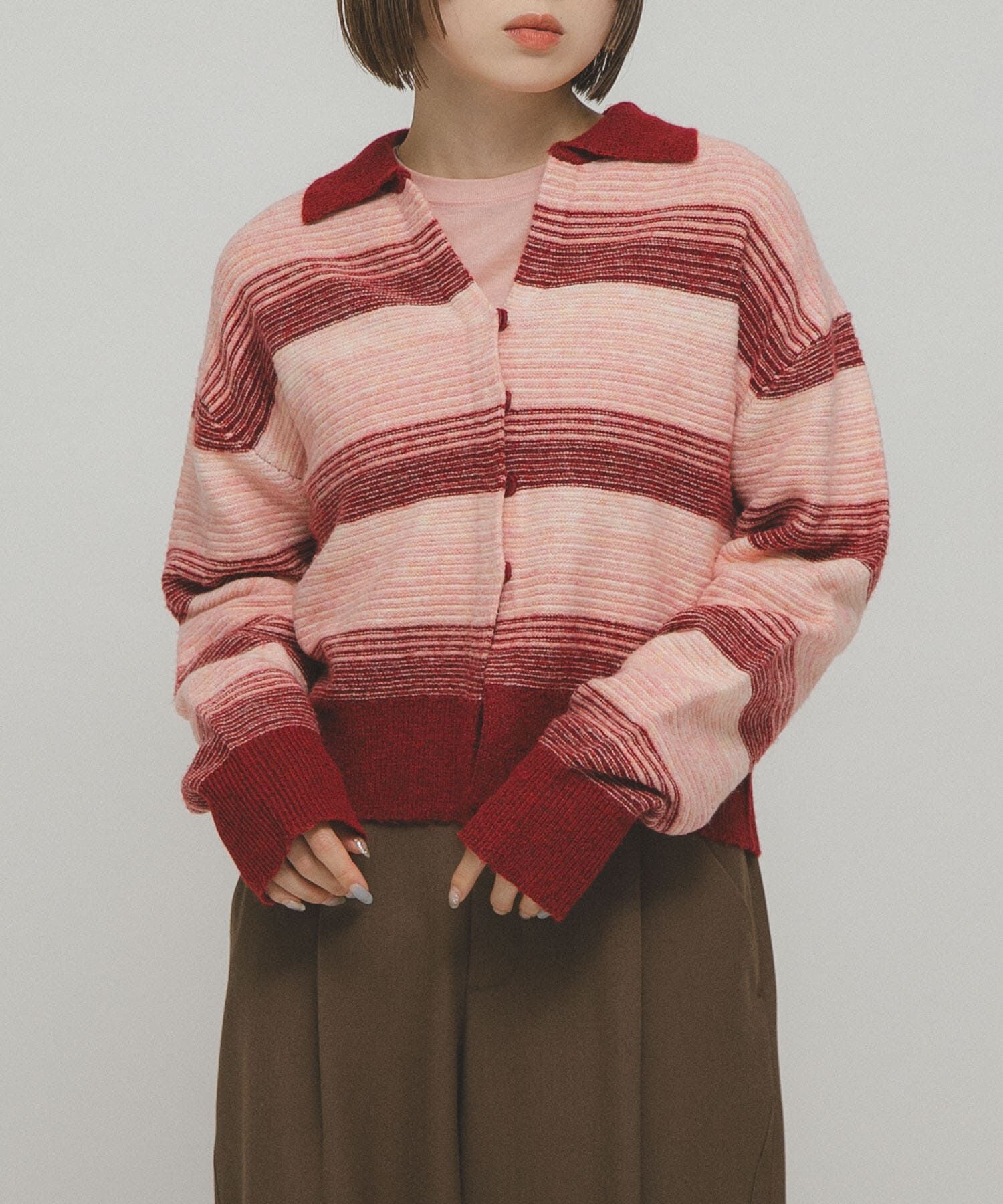  「グラデーションボーダーカーディガン」|カーディガン|