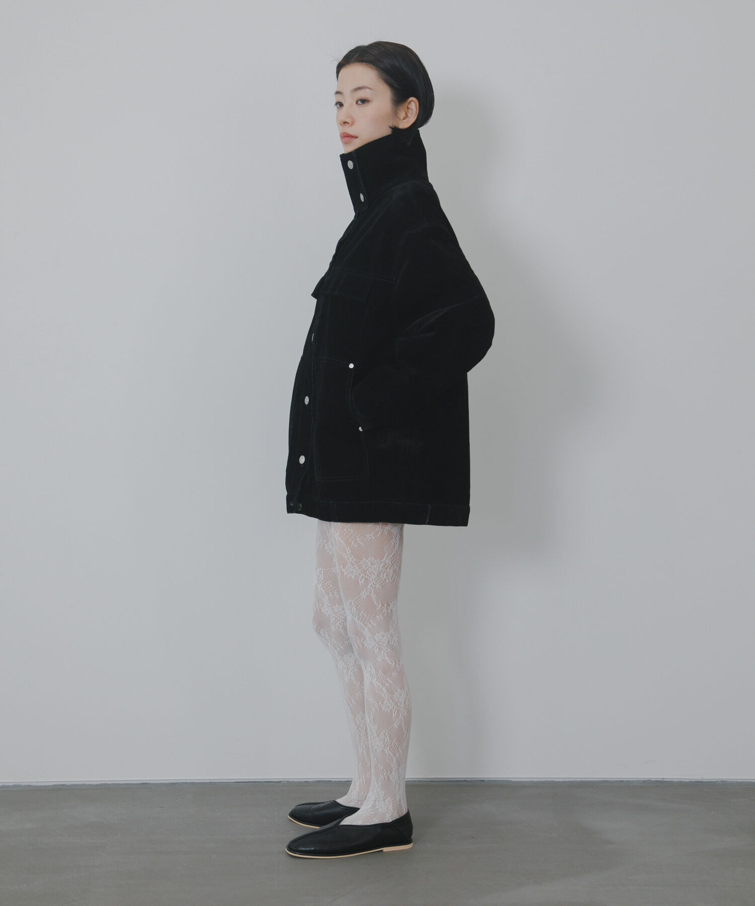  「ハイネックデニムブルゾン」|ブルゾン・スタジャン|