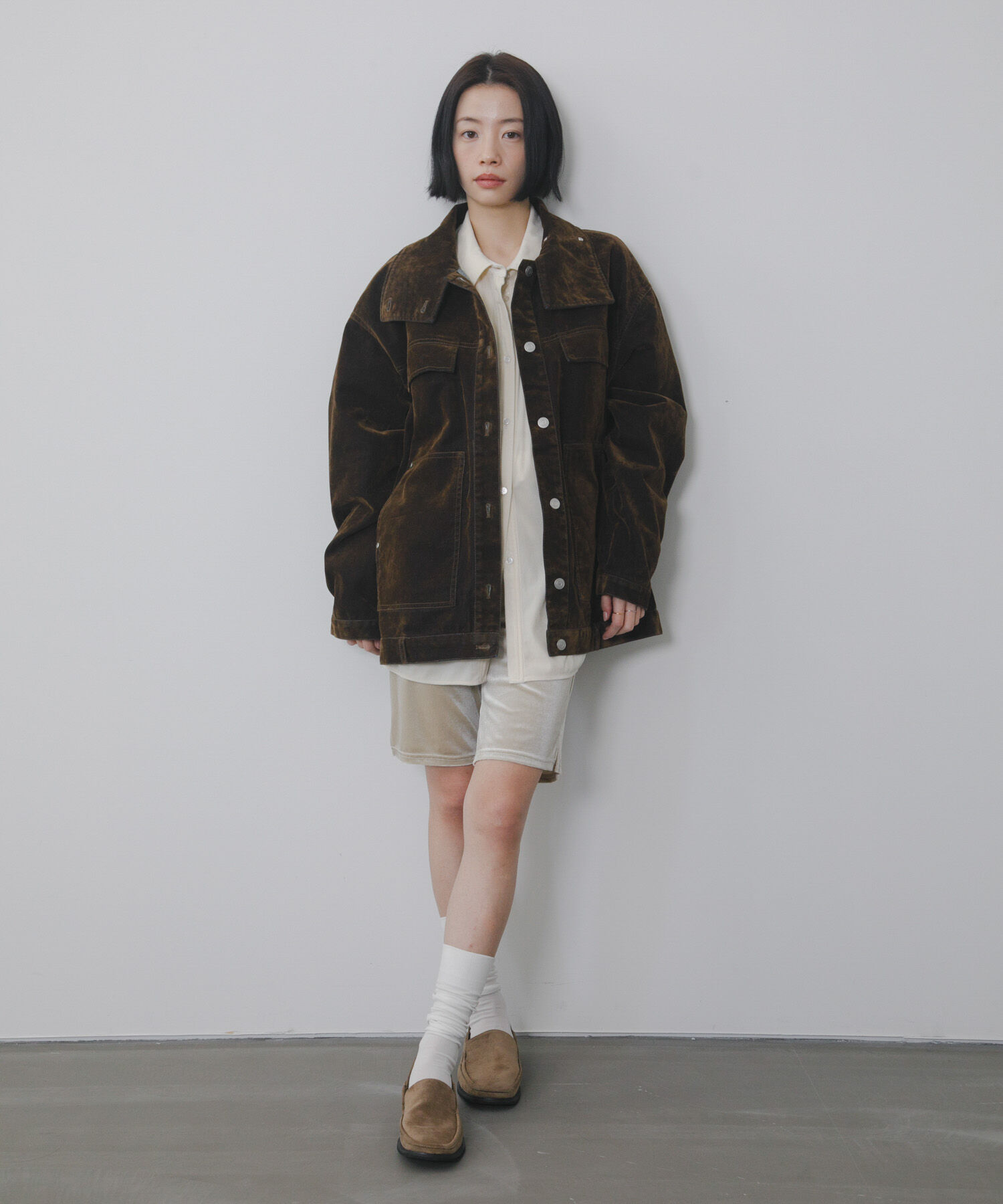  「ハイネックデニムブルゾン」|ブルゾン・スタジャン|