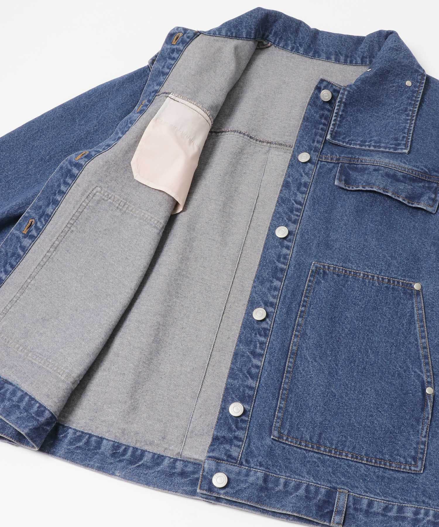  「ハイネックデニムブルゾン」|ブルゾン・スタジャン|