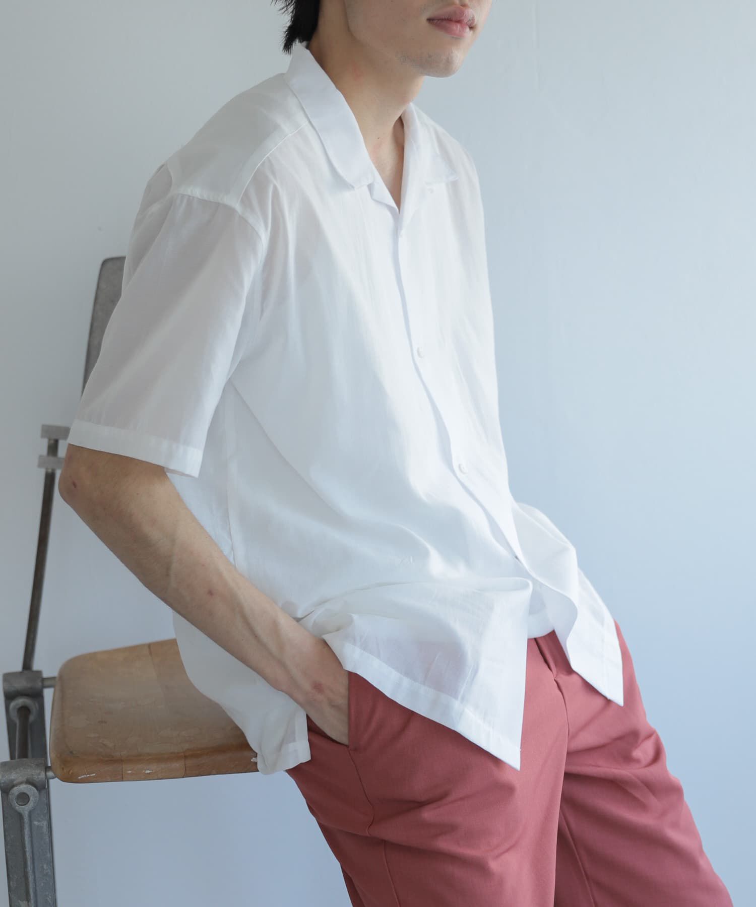 SENSE OF PLACE by URBAN RESEARCH「シアーシャンブレーオープンカラーシャツ」|シャツ・ブラウス|