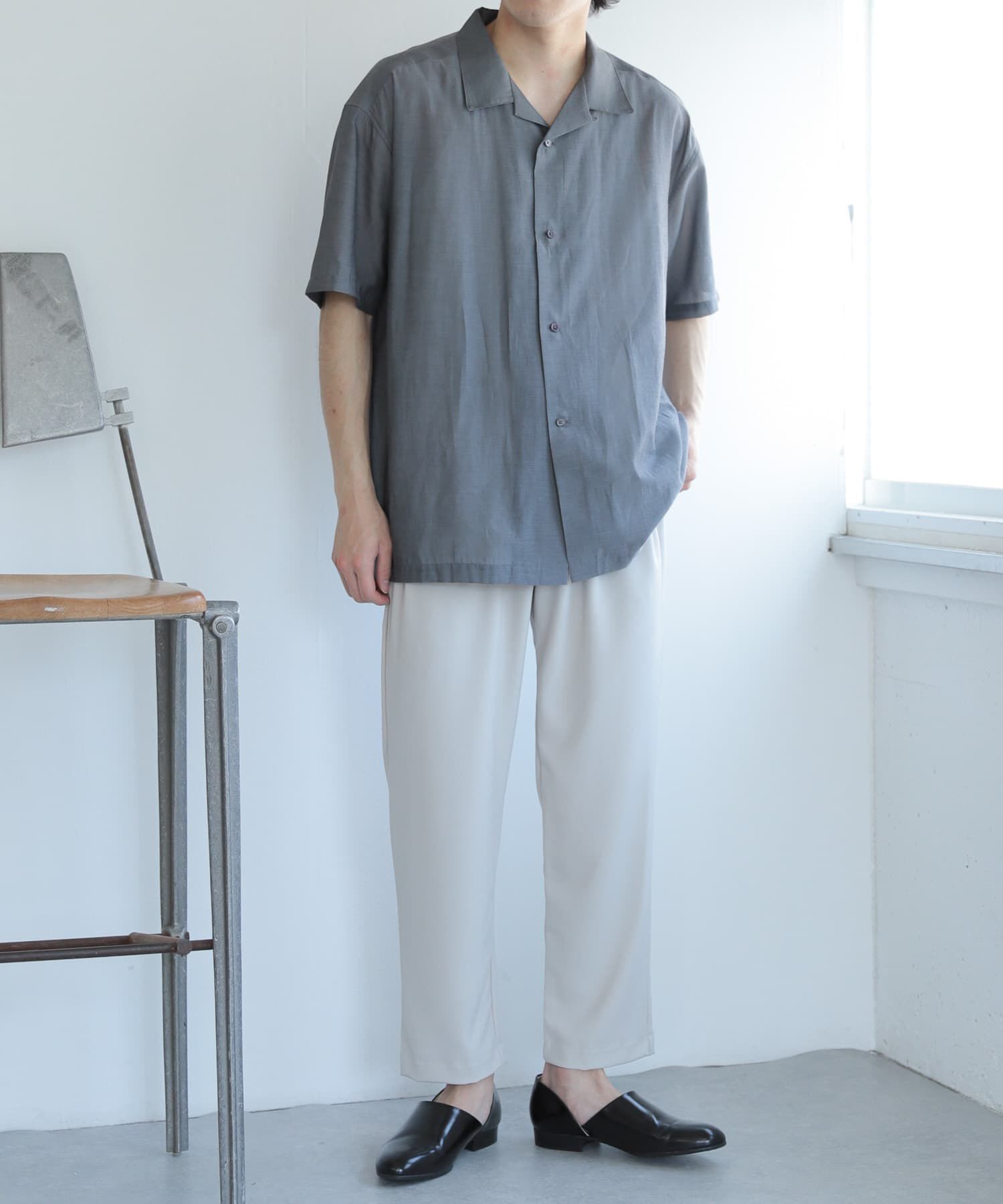 SENSE OF PLACE by URBAN RESEARCH「シアーシャンブレーオープンカラーシャツ」|シャツ・ブラウス|