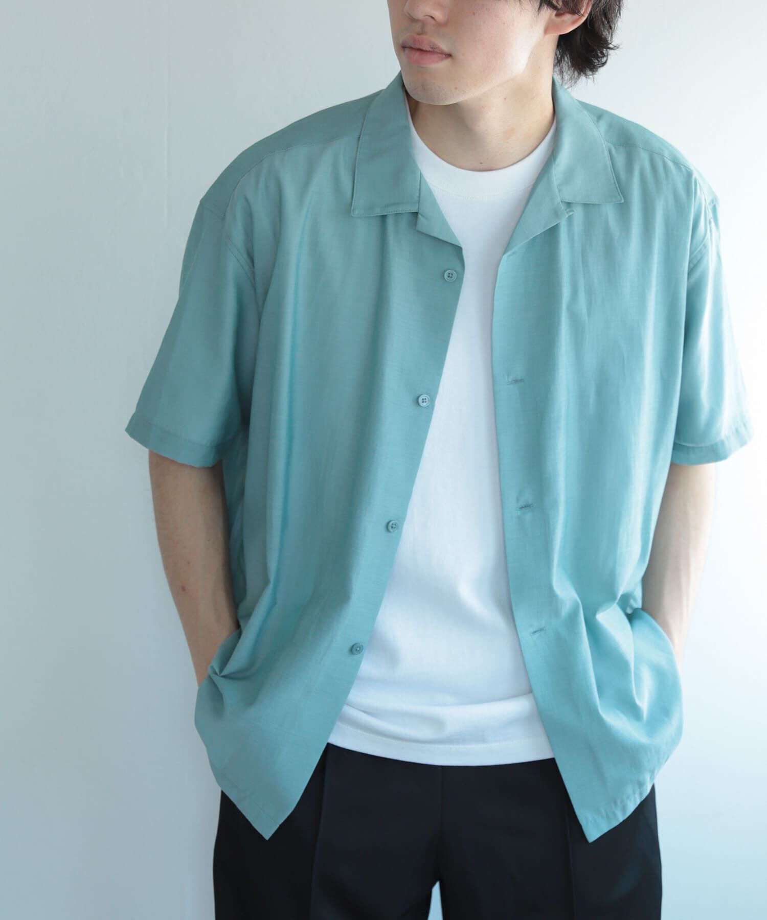 SENSE OF PLACE by URBAN RESEARCH「シアーシャンブレーオープンカラーシャツ」|シャツ・ブラウス|