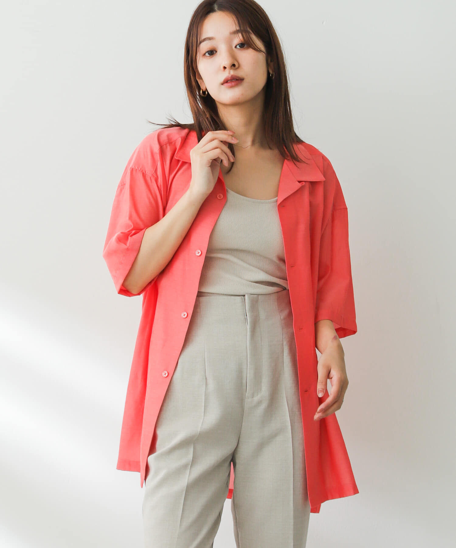 SENSE OF PLACE by URBAN RESEARCH「シアーシャンブレーオープンカラーシャツ」|シャツ・ブラウス|