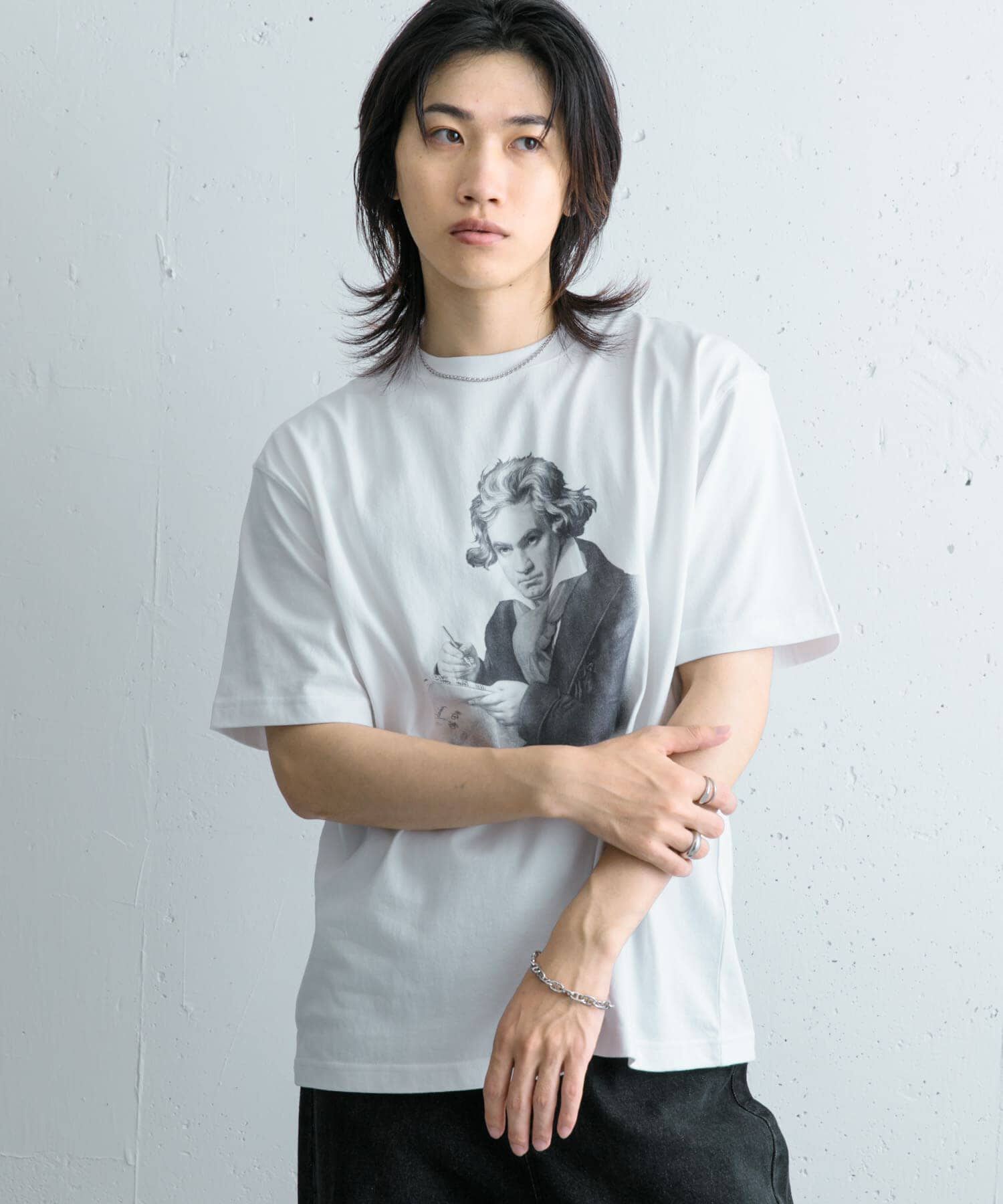 SENSE OF PLACE by URBAN RESEARCH「ヴィンテージライクTシャツ(ベートーヴェン)」|Tシャツ・カットソー|