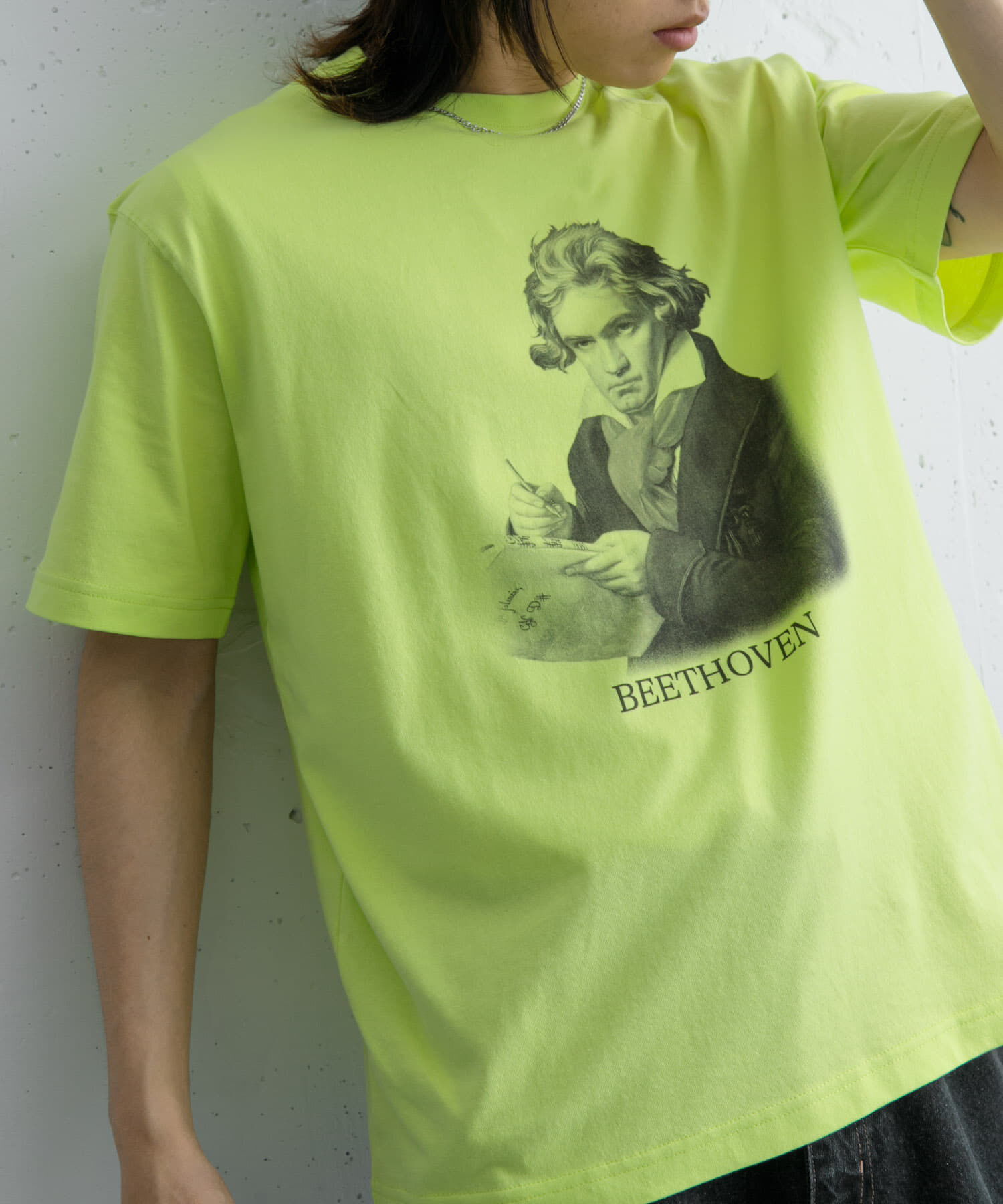 SENSE OF PLACE by URBAN RESEARCH「ヴィンテージライクTシャツ(ベートーヴェン)」|Tシャツ・カットソー|イエロー