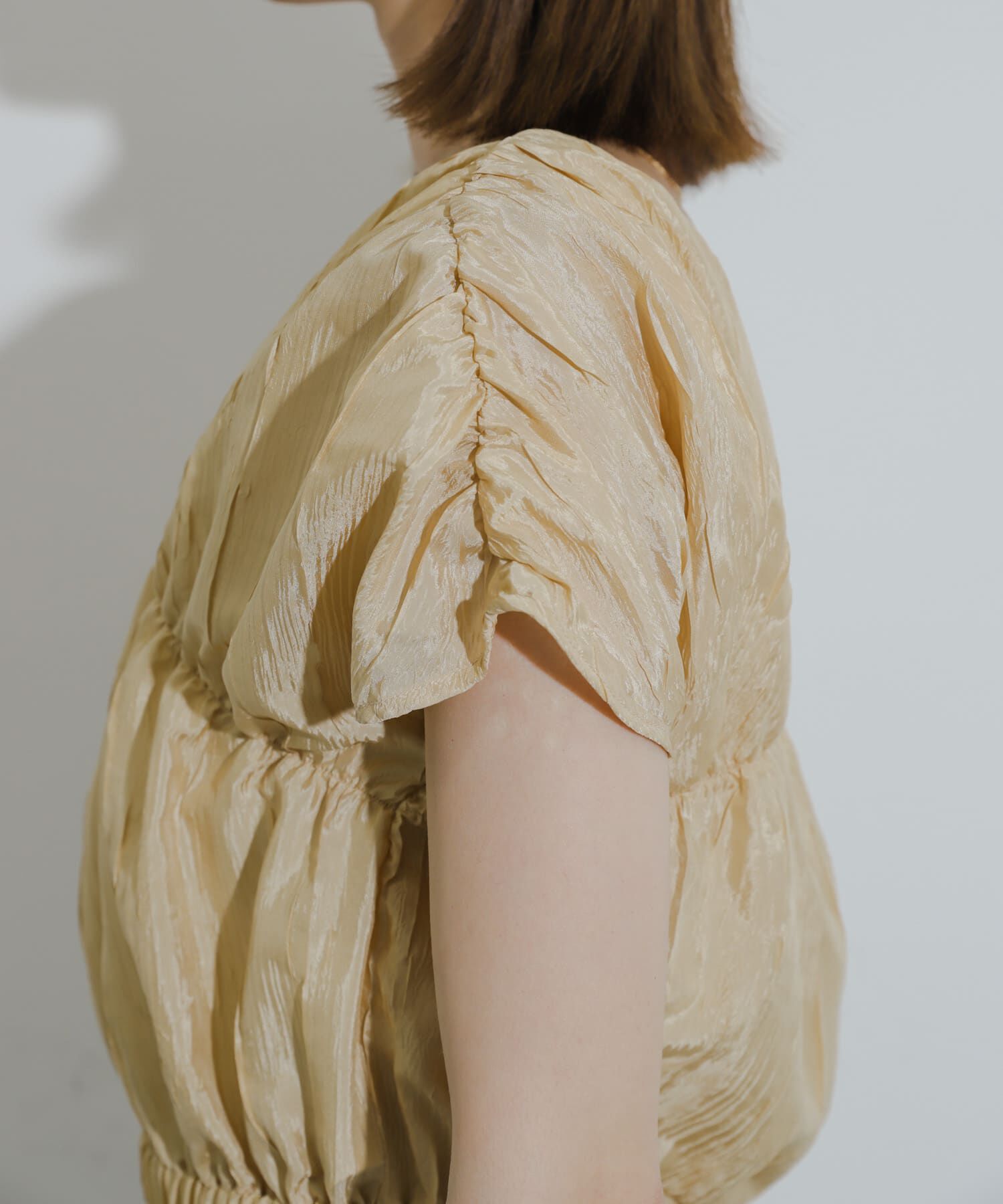 SENSE OF PLACE by URBAN RESEARCH「クロップドギャザーブラウス」|シャツ・ブラウス|