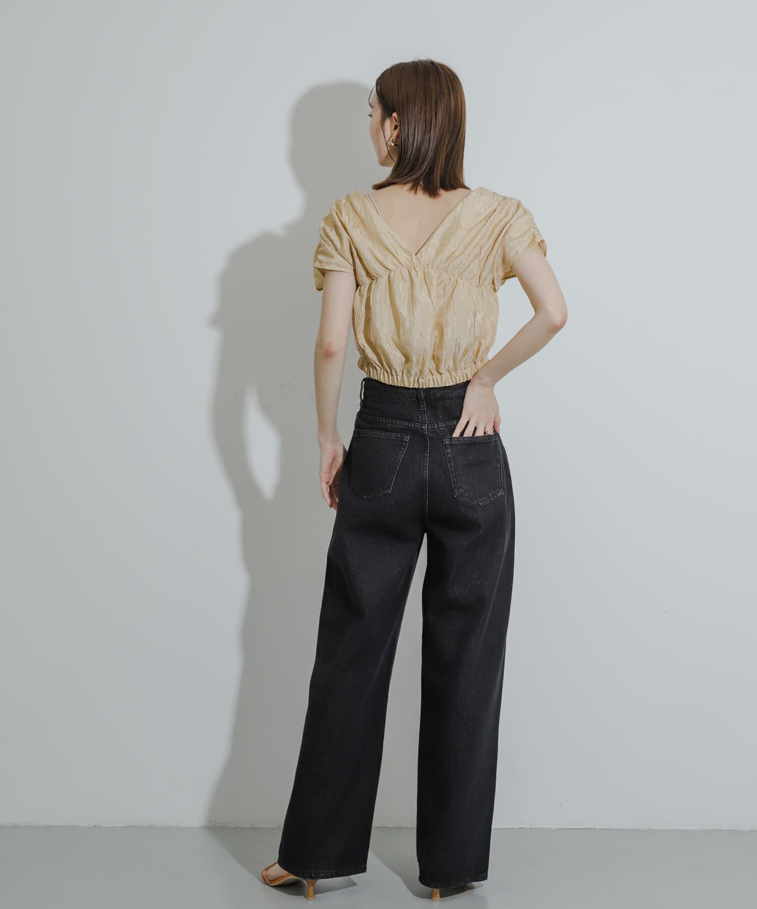 SENSE OF PLACE by URBAN RESEARCH「クロップドギャザーブラウス」|シャツ・ブラウス|