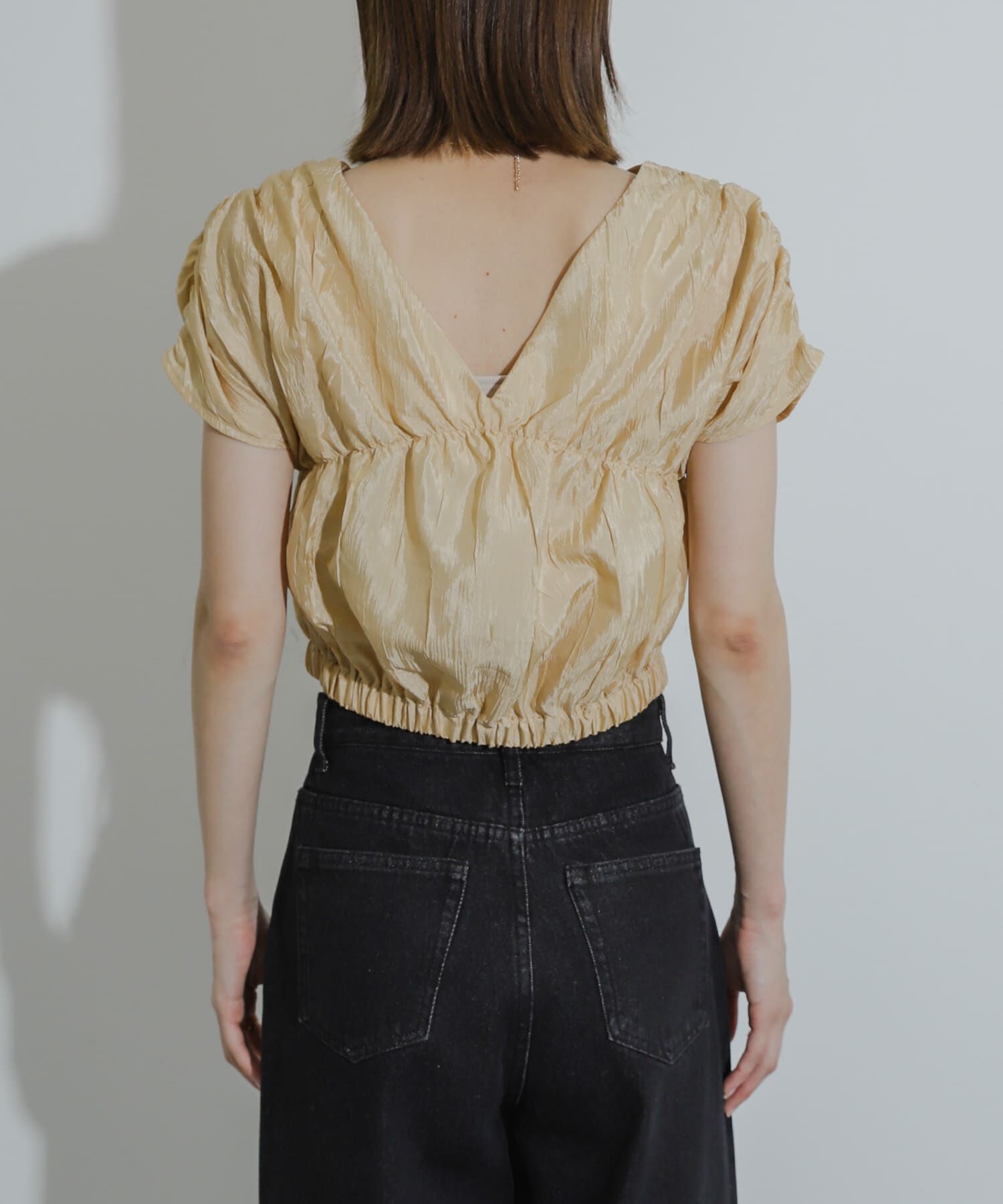 SENSE OF PLACE by URBAN RESEARCH「クロップドギャザーブラウス」|シャツ・ブラウス|