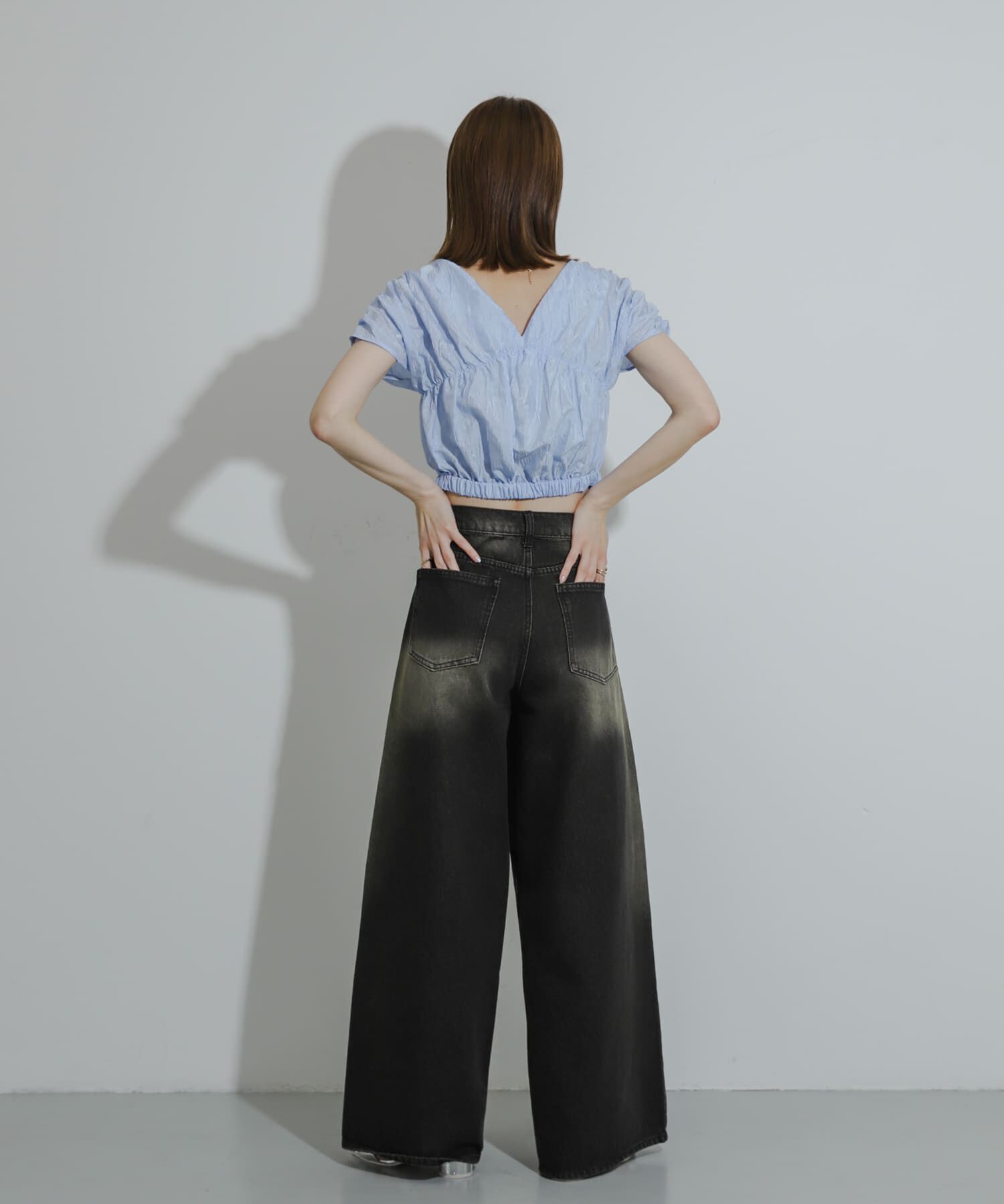 SENSE OF PLACE by URBAN RESEARCH「クロップドギャザーブラウス」|シャツ・ブラウス|