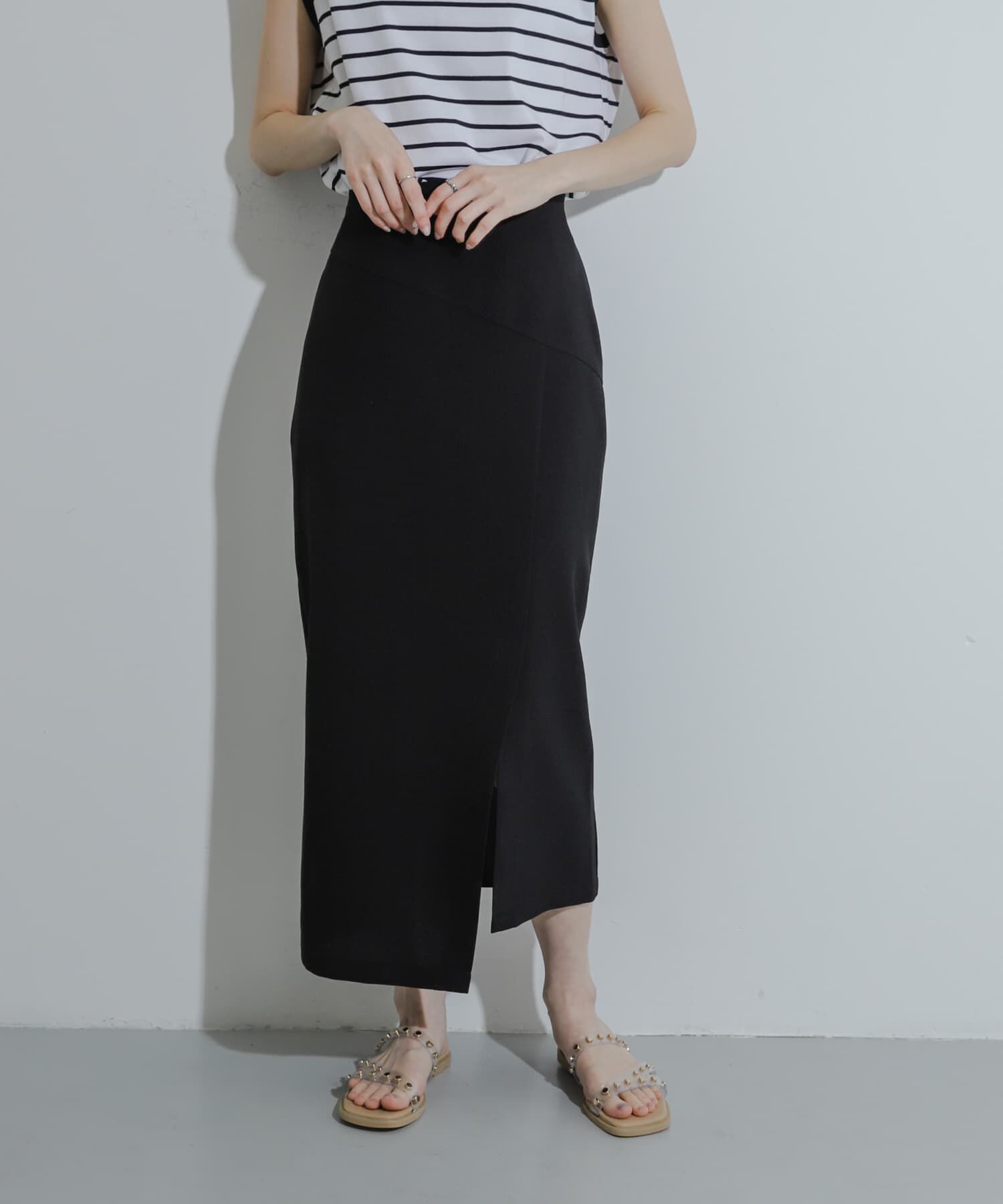 SENSE OF PLACE by URBAN RESEARCH「『UR TECH DRYLUXE』リネンライクアシンメトリースカート」|スカート|
