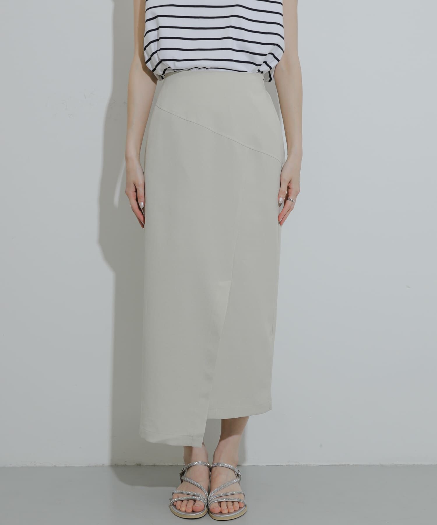 SENSE OF PLACE by URBAN RESEARCH「『UR TECH DRYLUXE』リネンライクアシンメトリースカート」|スカート|