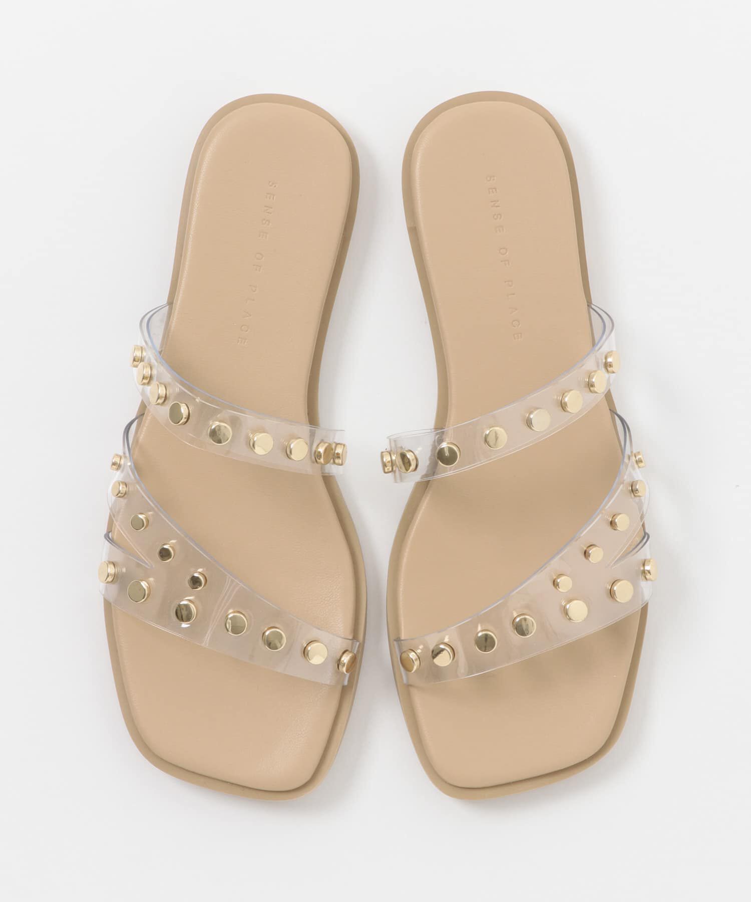 SENSE OF PLACE by URBAN RESEARCH「スタッズフラットサンダル」|サンダル|