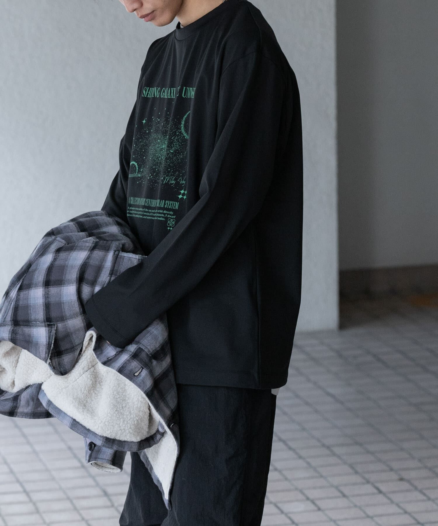 SENSE OF PLACE by URBAN RESEARCH「Galaxy Graphic Long-Sleeve T-shirts」|Tシャツ・カットソー|