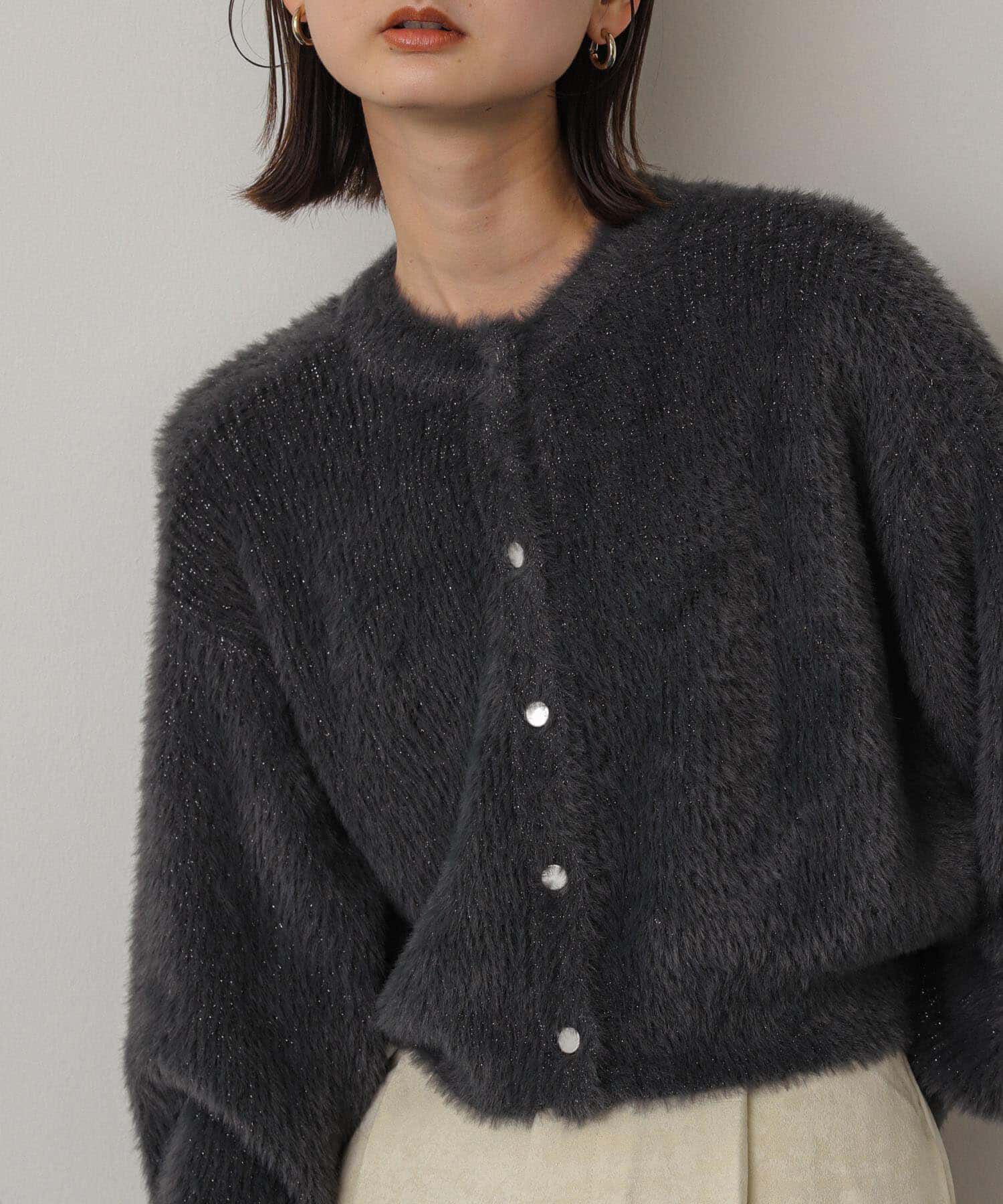 SENSE OF PLACE by URBAN RESEARCH「ラメシャギークロップドカーディガン」|ニット・セーター|