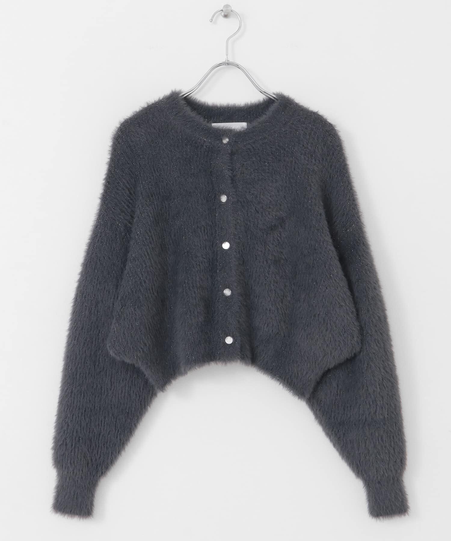 SENSE OF PLACE by URBAN RESEARCH「ラメシャギークロップドカーディガン」|ニット・セーター|