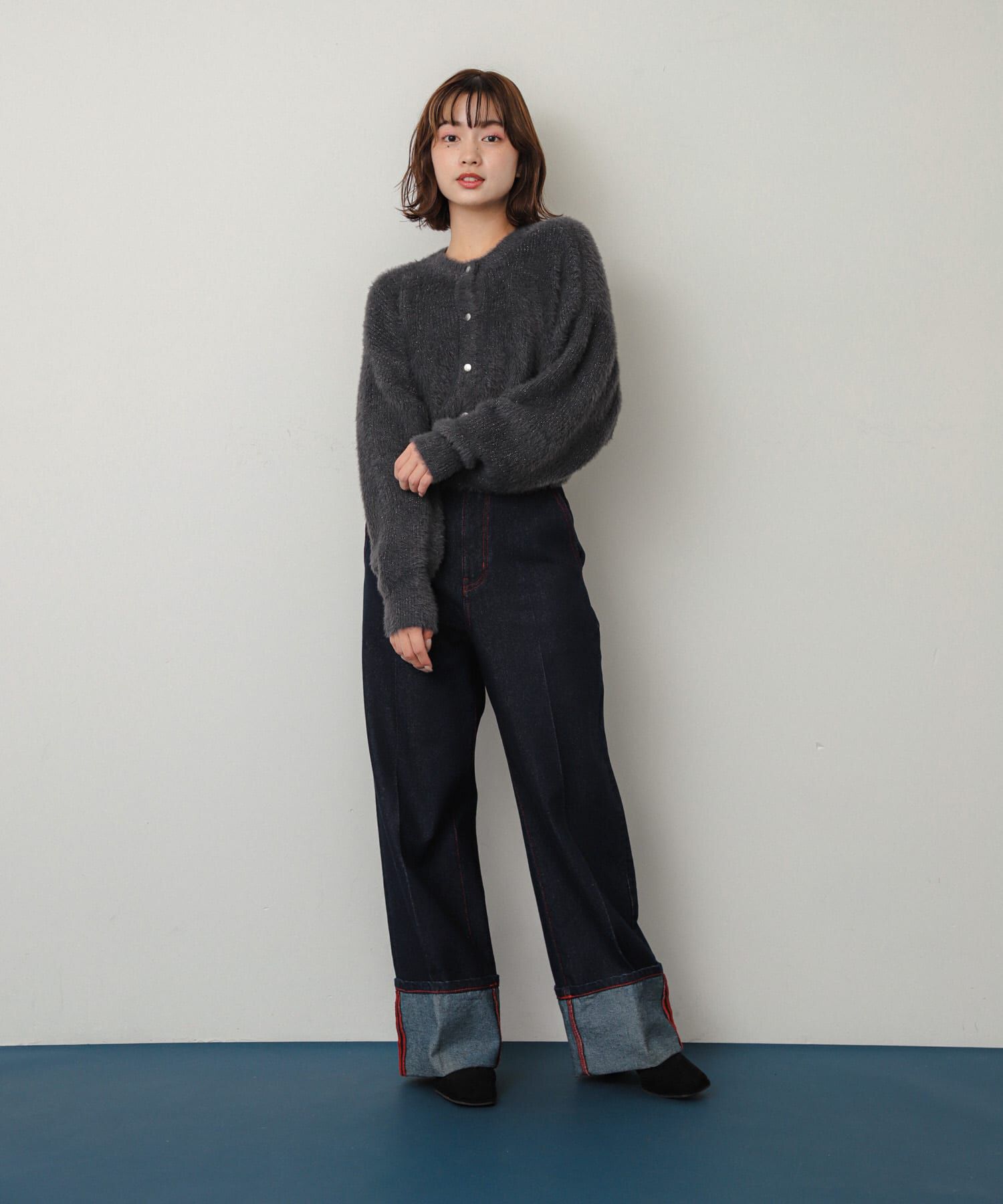 SENSE OF PLACE by URBAN RESEARCH「ラメシャギークロップドカーディガン」|ニット・セーター|