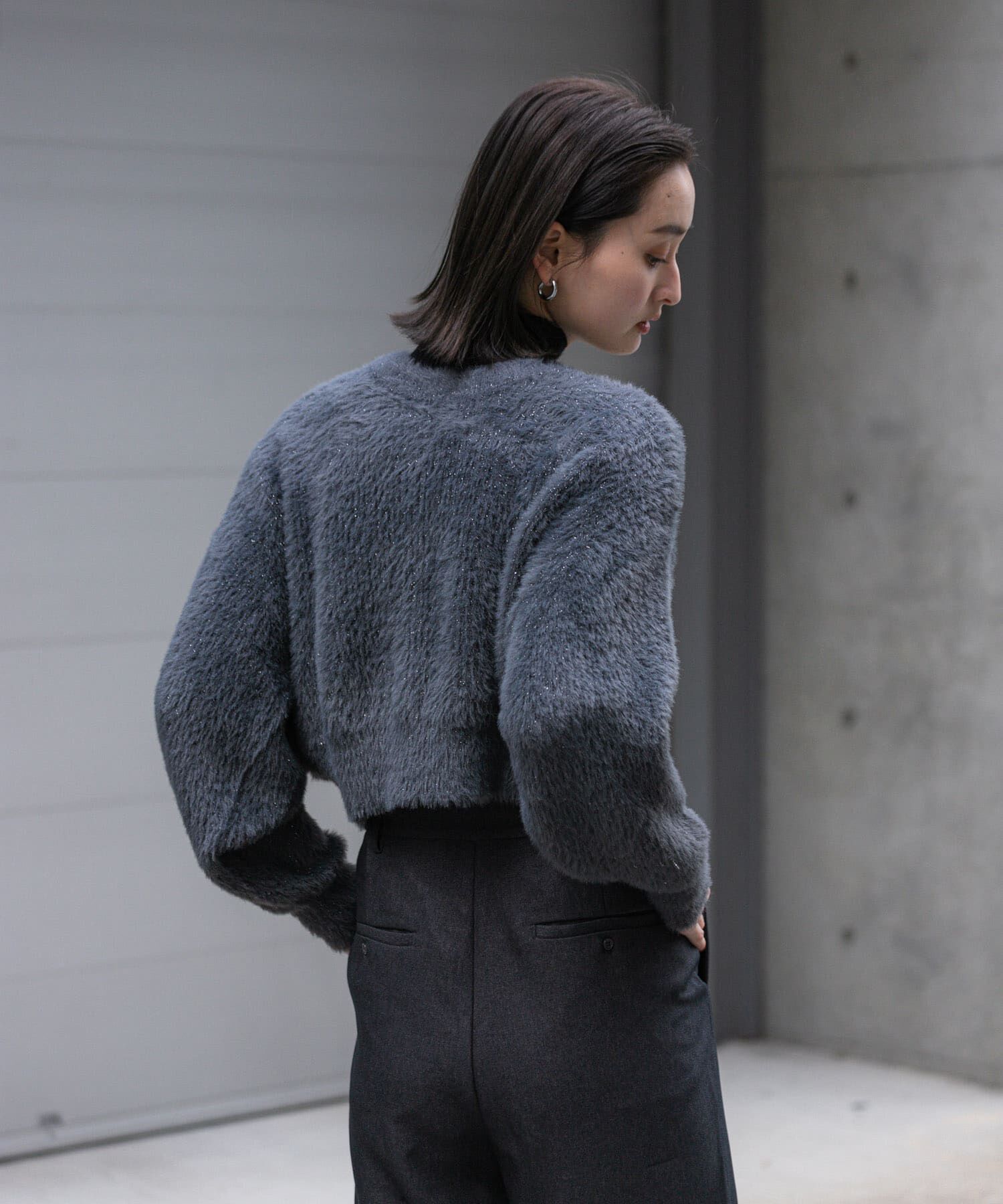 SENSE OF PLACE by URBAN RESEARCH「ラメシャギークロップドカーディガン」|ニット・セーター|