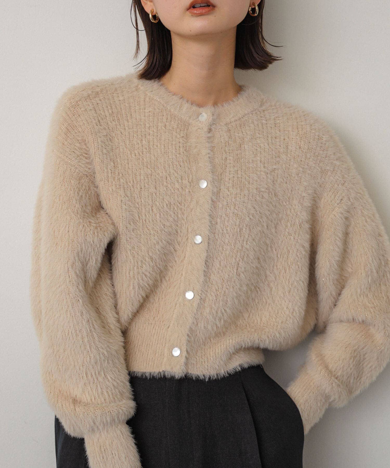 SENSE OF PLACE by URBAN RESEARCH「ラメシャギークロップドカーディガン」|ニット・セーター|