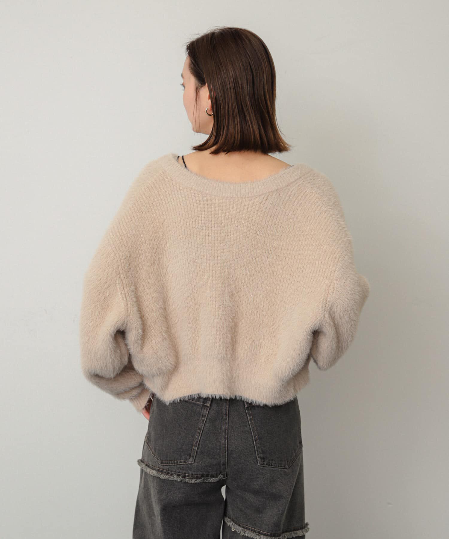 SENSE OF PLACE by URBAN RESEARCH「ラメシャギークロップドカーディガン」|ニット・セーター|