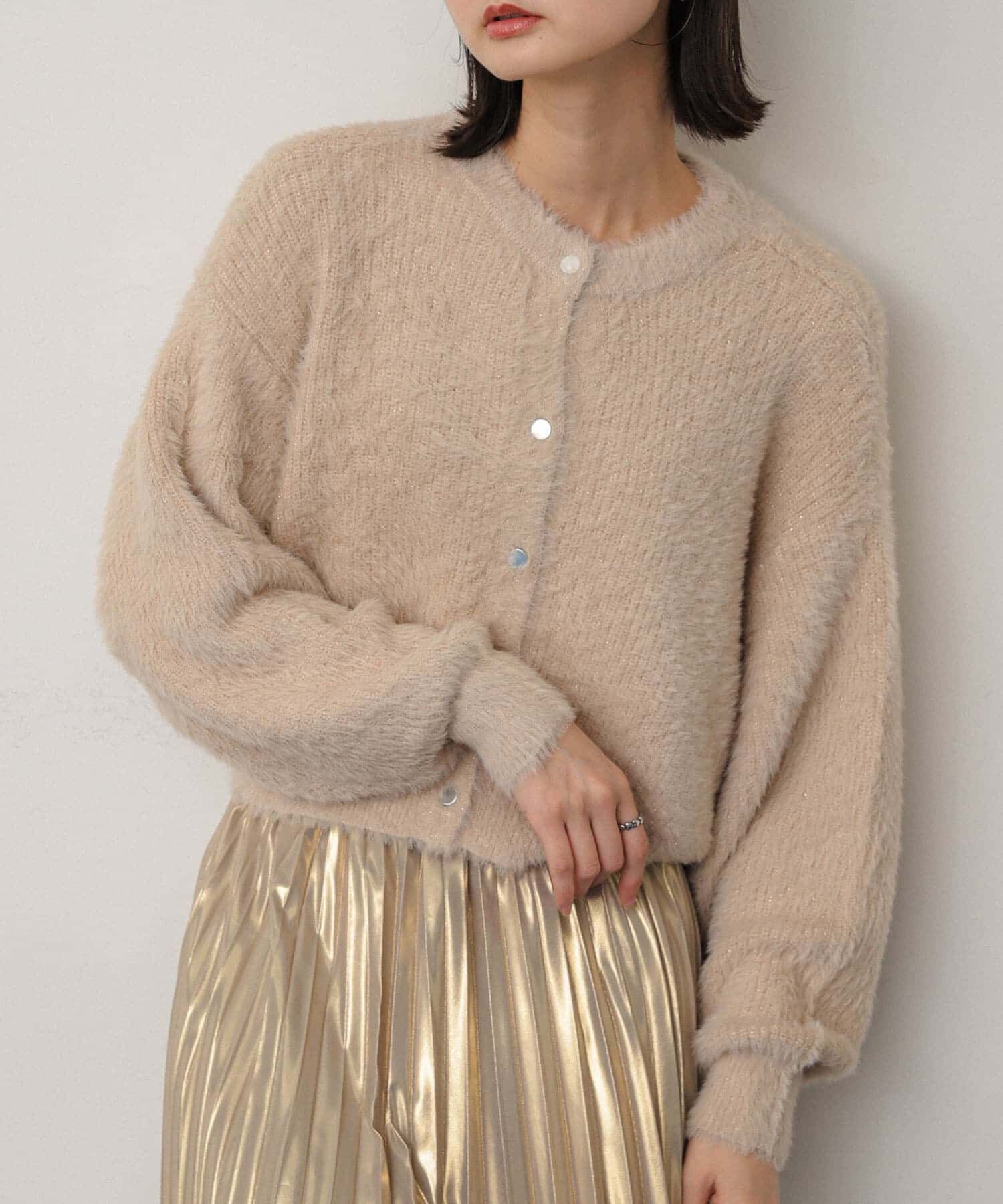 SENSE OF PLACE by URBAN RESEARCH「ラメシャギークロップドカーディガン」|ニット・セーター|