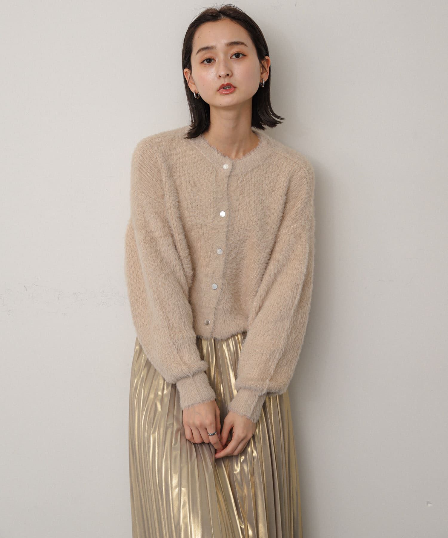 SENSE OF PLACE by URBAN RESEARCH「ラメシャギークロップドカーディガン」|ニット・セーター|