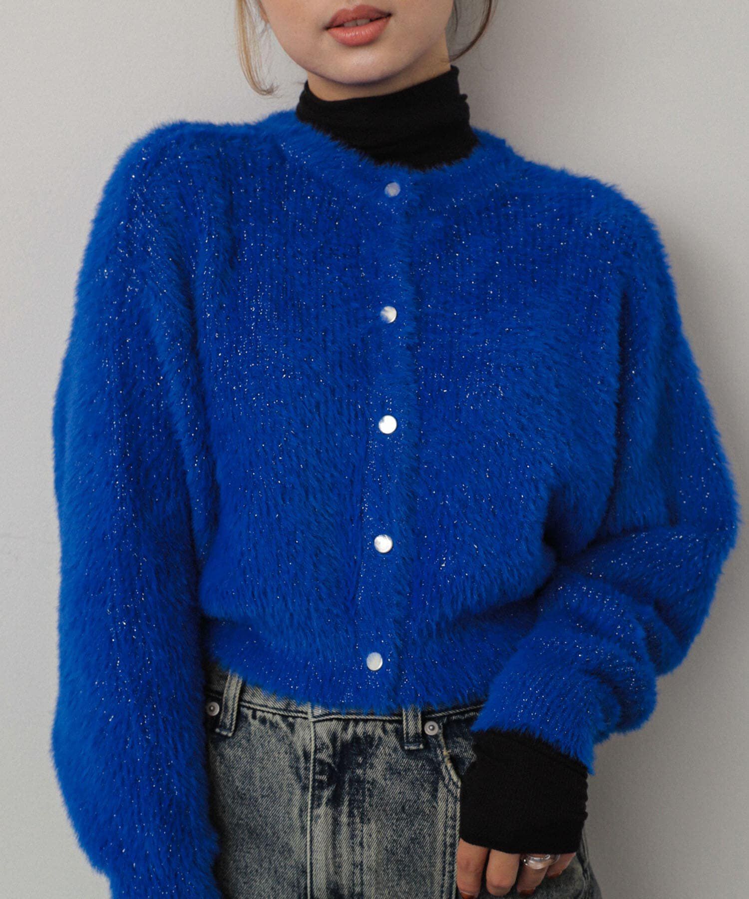 SENSE OF PLACE by URBAN RESEARCH「ラメシャギークロップドカーディガン」|ニット・セーター|