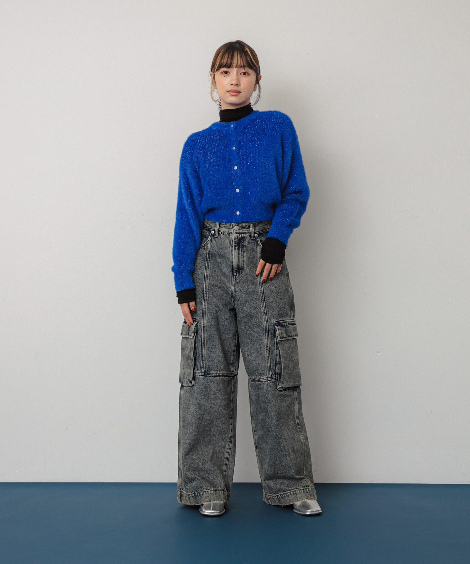 SENSE OF PLACE by URBAN RESEARCH「ラメシャギークロップドカーディガン」|ニット・セーター|