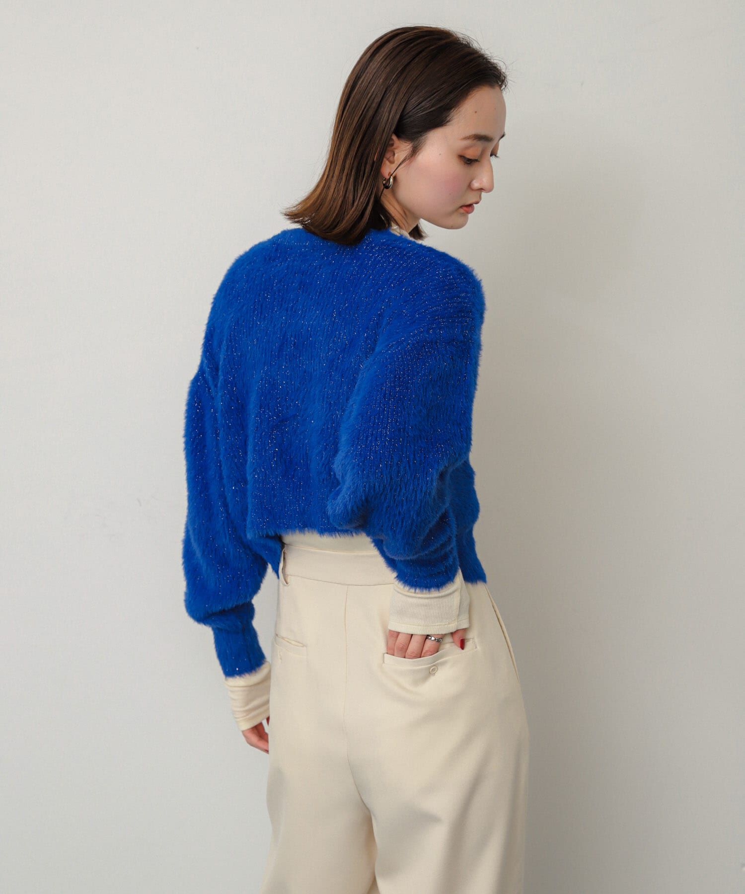 SENSE OF PLACE by URBAN RESEARCH「ラメシャギークロップドカーディガン」|ニット・セーター|