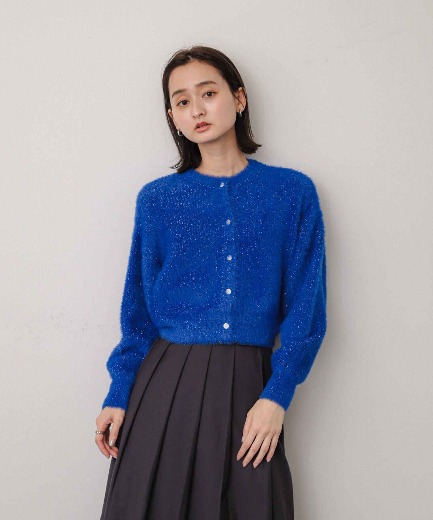 SENSE OF PLACE by URBAN RESEARCH「ラメシャギークロップドカーディガン」|ニット・セーター|