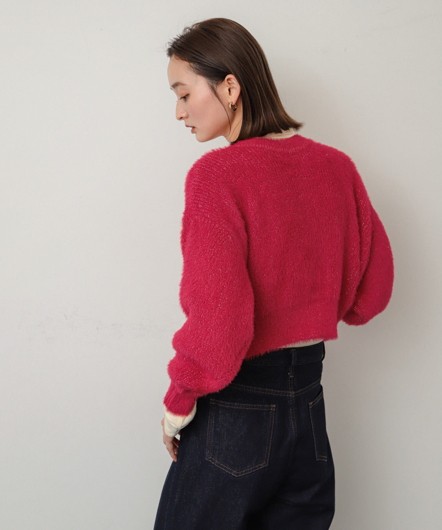 SENSE OF PLACE by URBAN RESEARCH「ラメシャギークロップドカーディガン」|ニット・セーター|