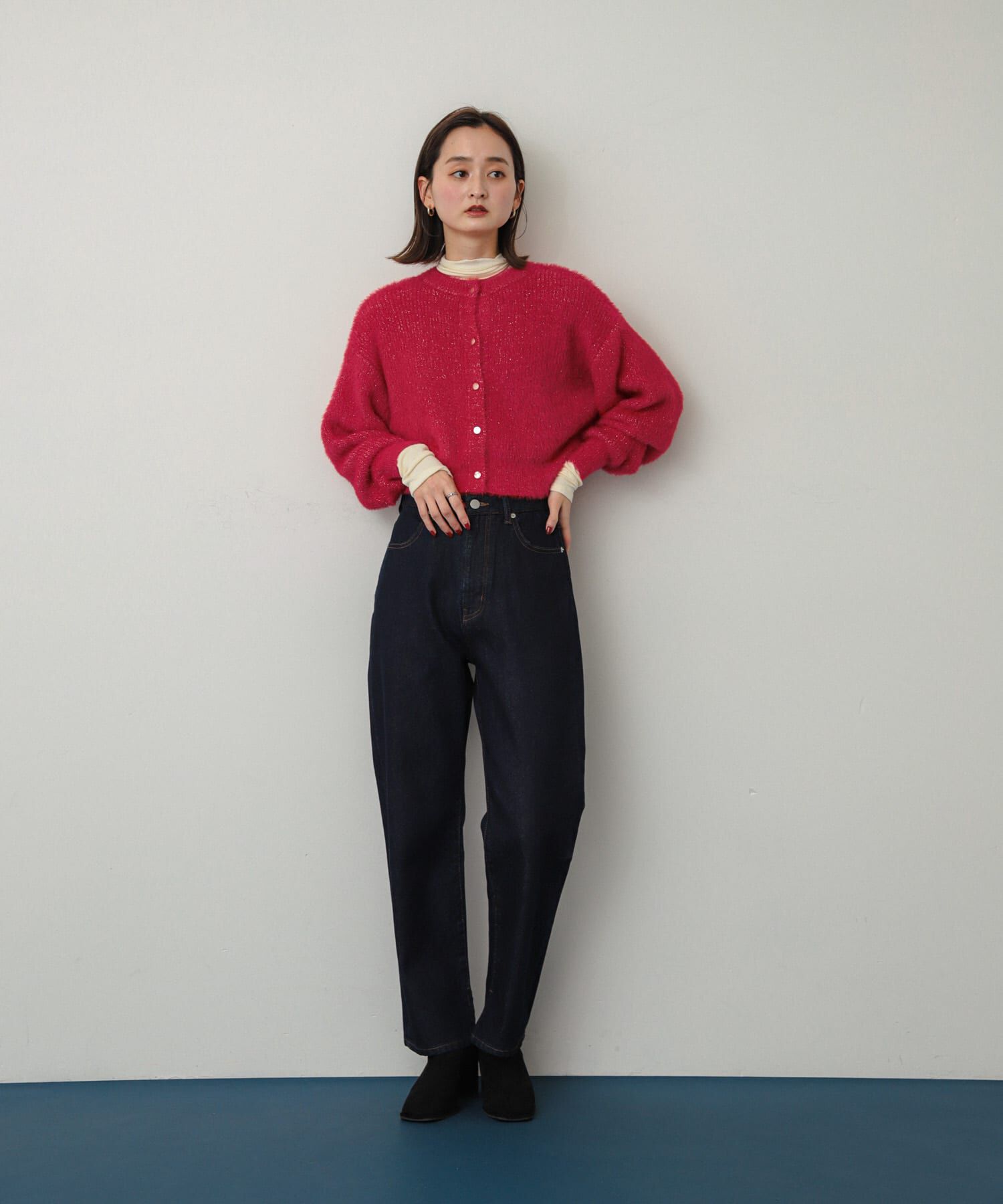 SENSE OF PLACE by URBAN RESEARCH「ラメシャギークロップドカーディガン」|ニット・セーター|