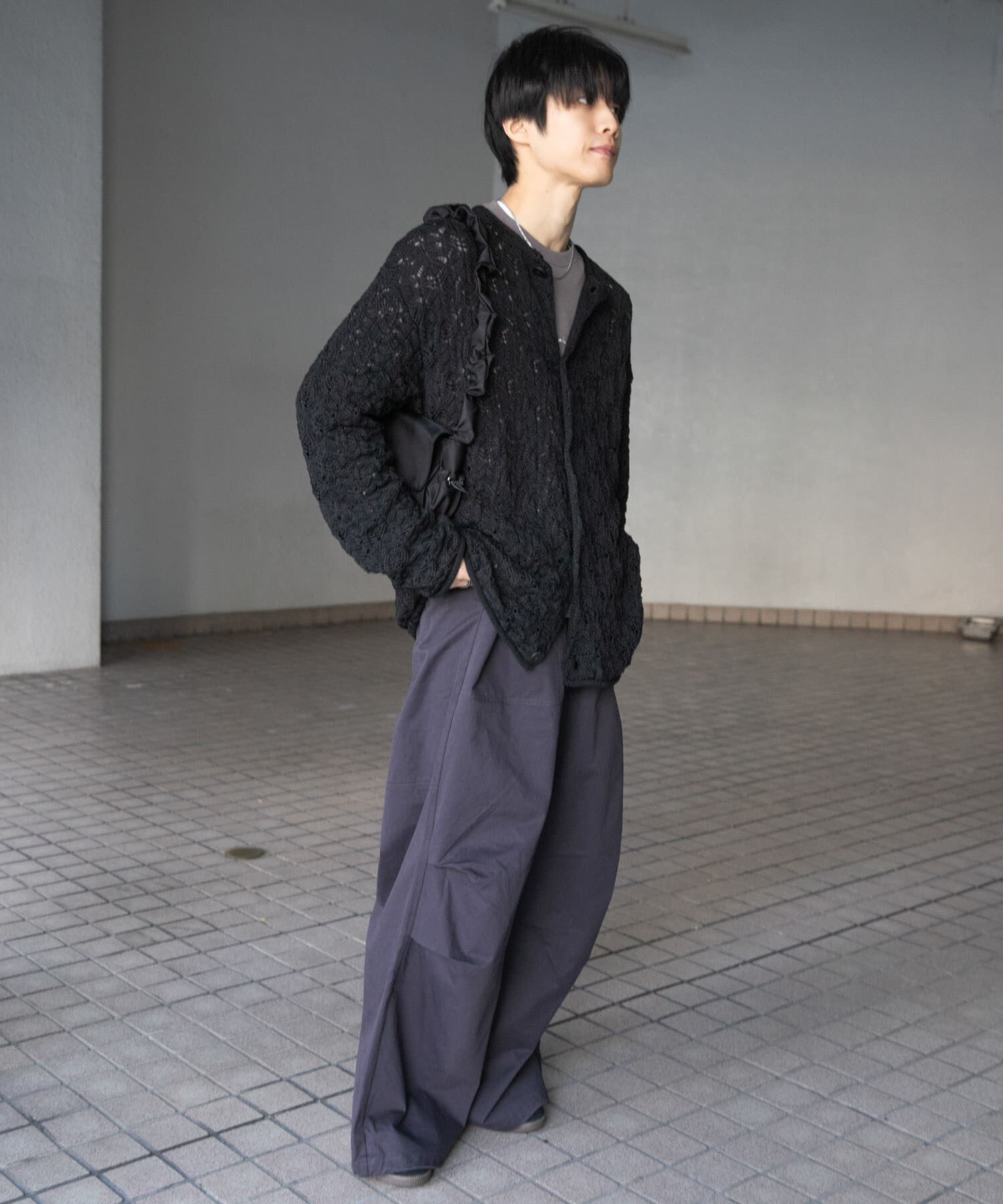 SENSE OF PLACE by URBAN RESEARCH「ケーブルメッシュクルーネックカーディガン」|カーディガン|