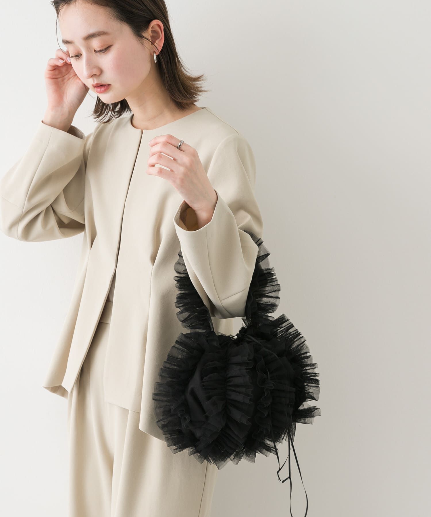 SENSE OF PLACE by URBAN RESEARCH「チュールハンドバッグ」|ハンドバッグ|