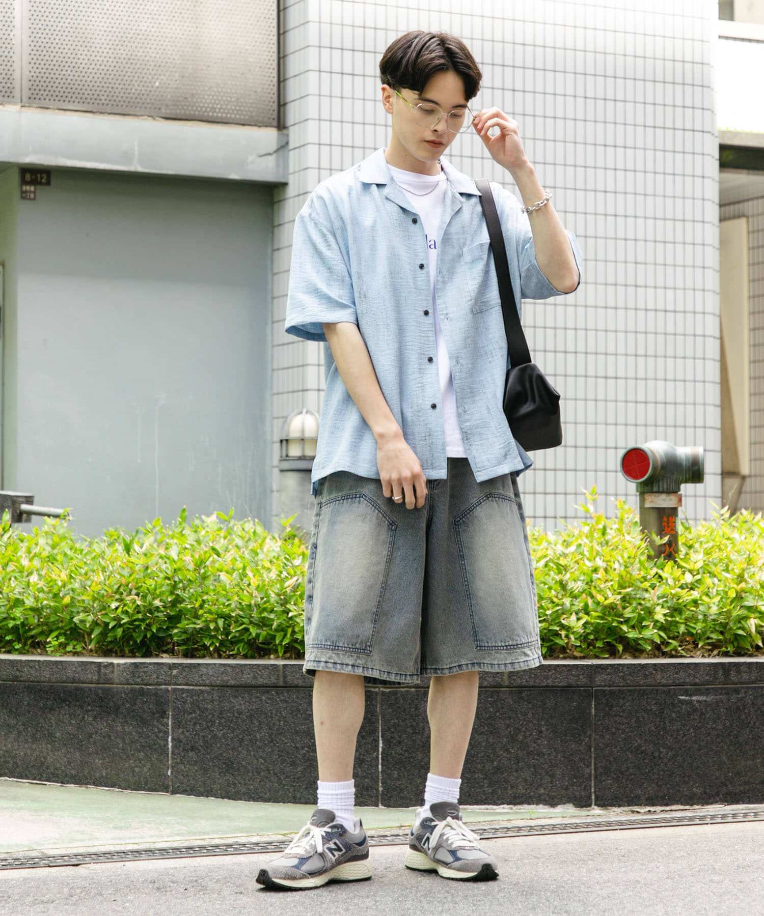 SENSE OF PLACE by URBAN RESEARCH「マーブルオープンカラーショートスリーブシャツ」|シャツ・ブラウス|