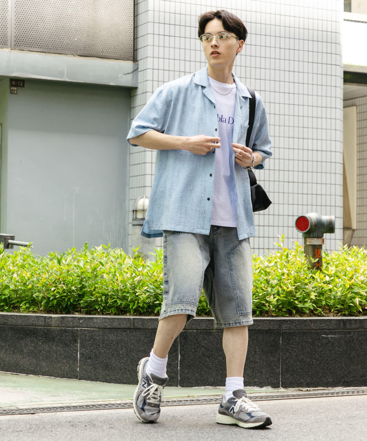 SENSE OF PLACE by URBAN RESEARCH「マーブルオープンカラーショートスリーブシャツ」|シャツ・ブラウス|