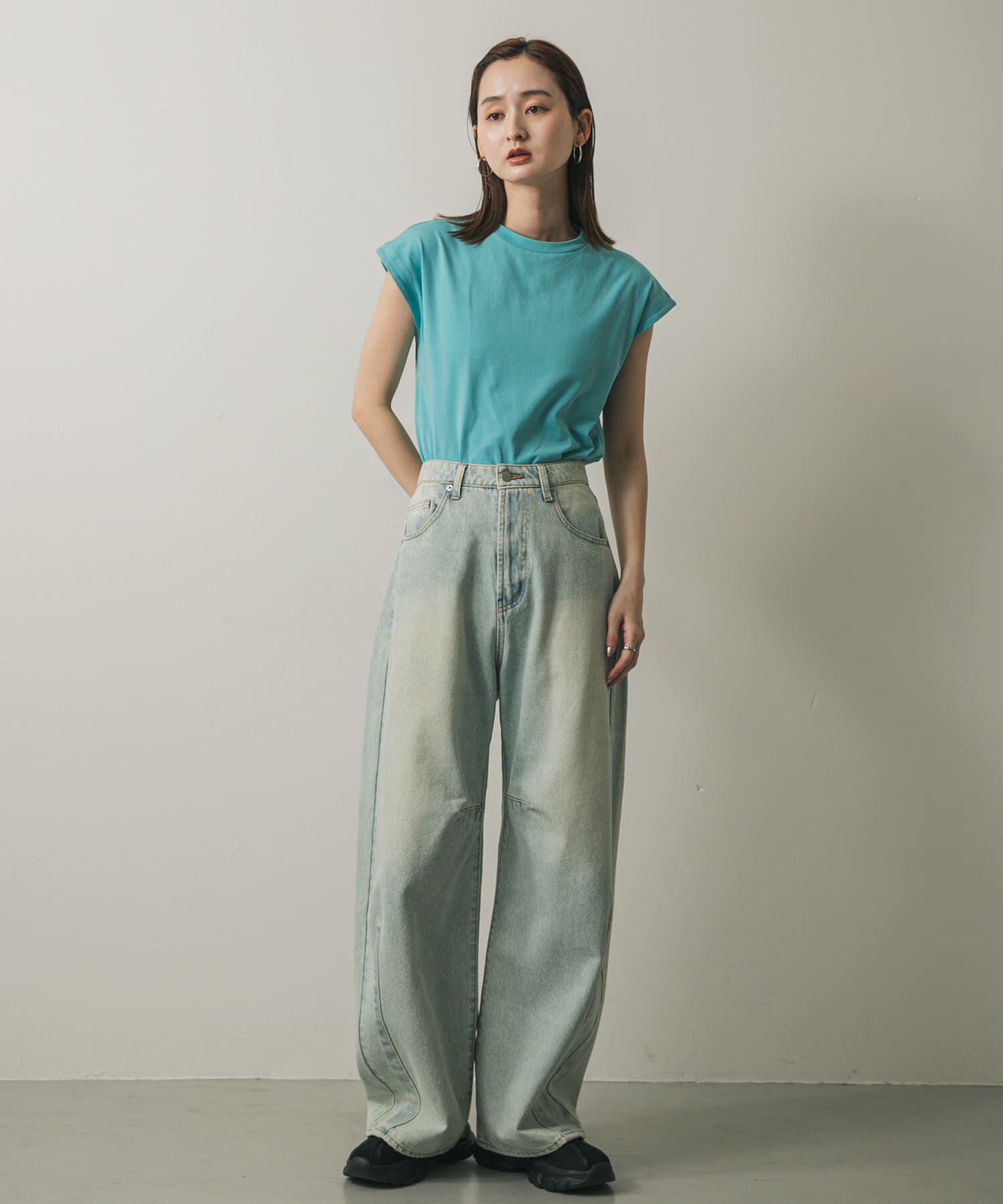 SENSE OF PLACE by URBAN RESEARCH「『UR TECH ひやサラクール』 クールタッチフレンチスリーブTシャツ」|Tシャツ・カットソー|