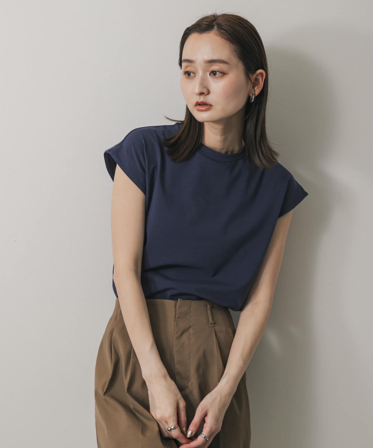 SENSE OF PLACE by URBAN RESEARCH「『UR TECH ひやサラクール』 クールタッチフレンチスリーブTシャツ」|Tシャツ・カットソー|