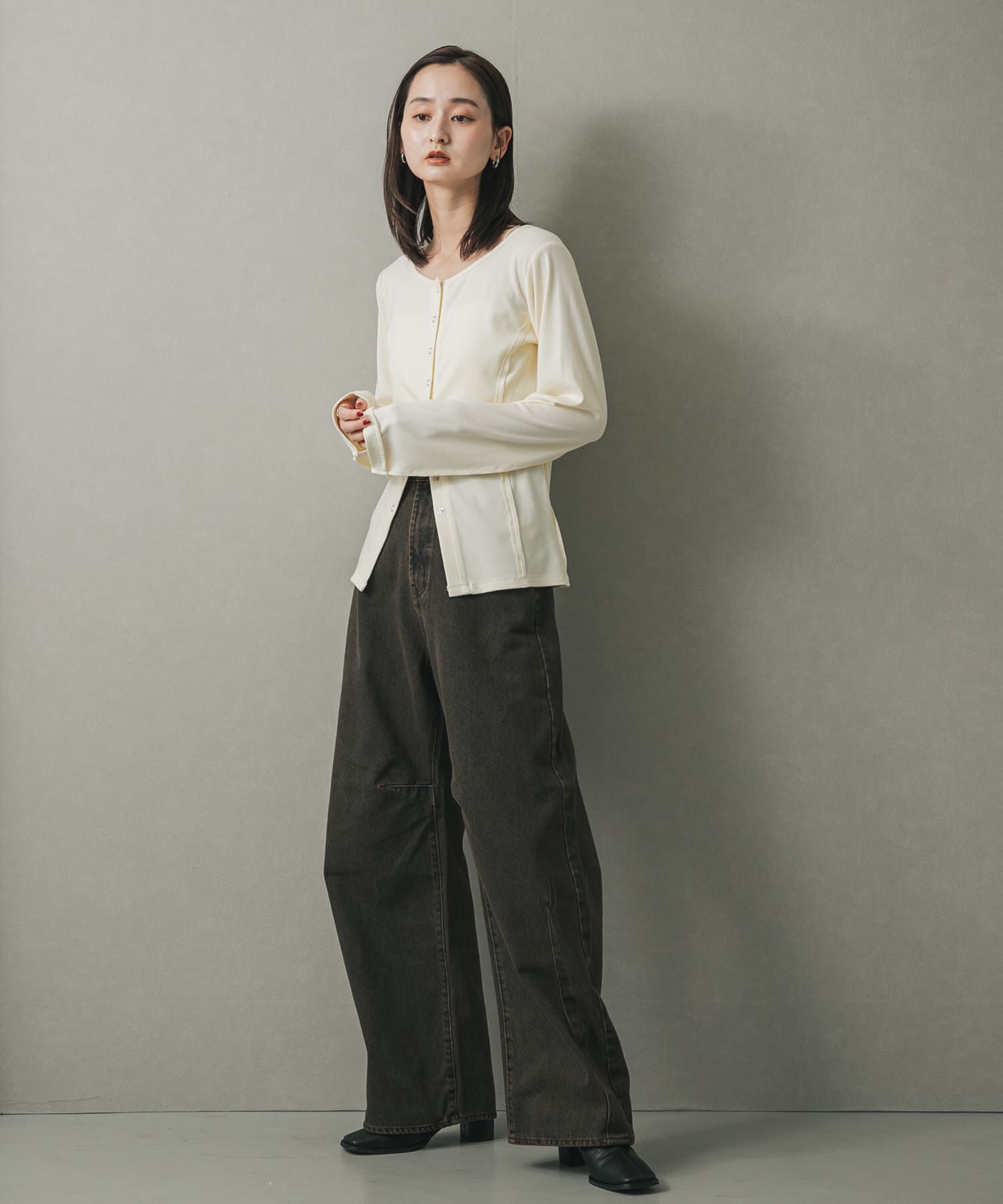 SENSE OF PLACE by URBAN RESEARCH「パネルリブカットカーディガン」|カーディガン|