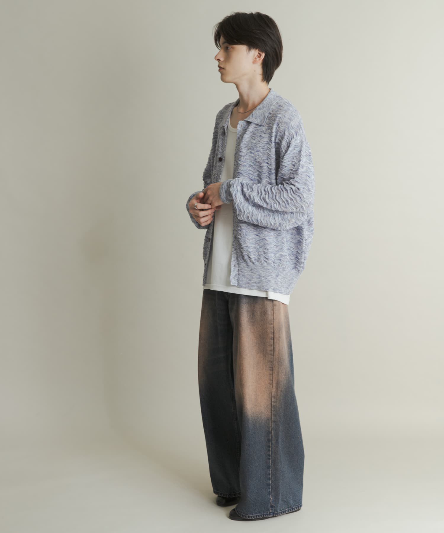 SENSE OF PLACE by URBAN RESEARCH「ミックスニットカーディガン」|カーディガン|