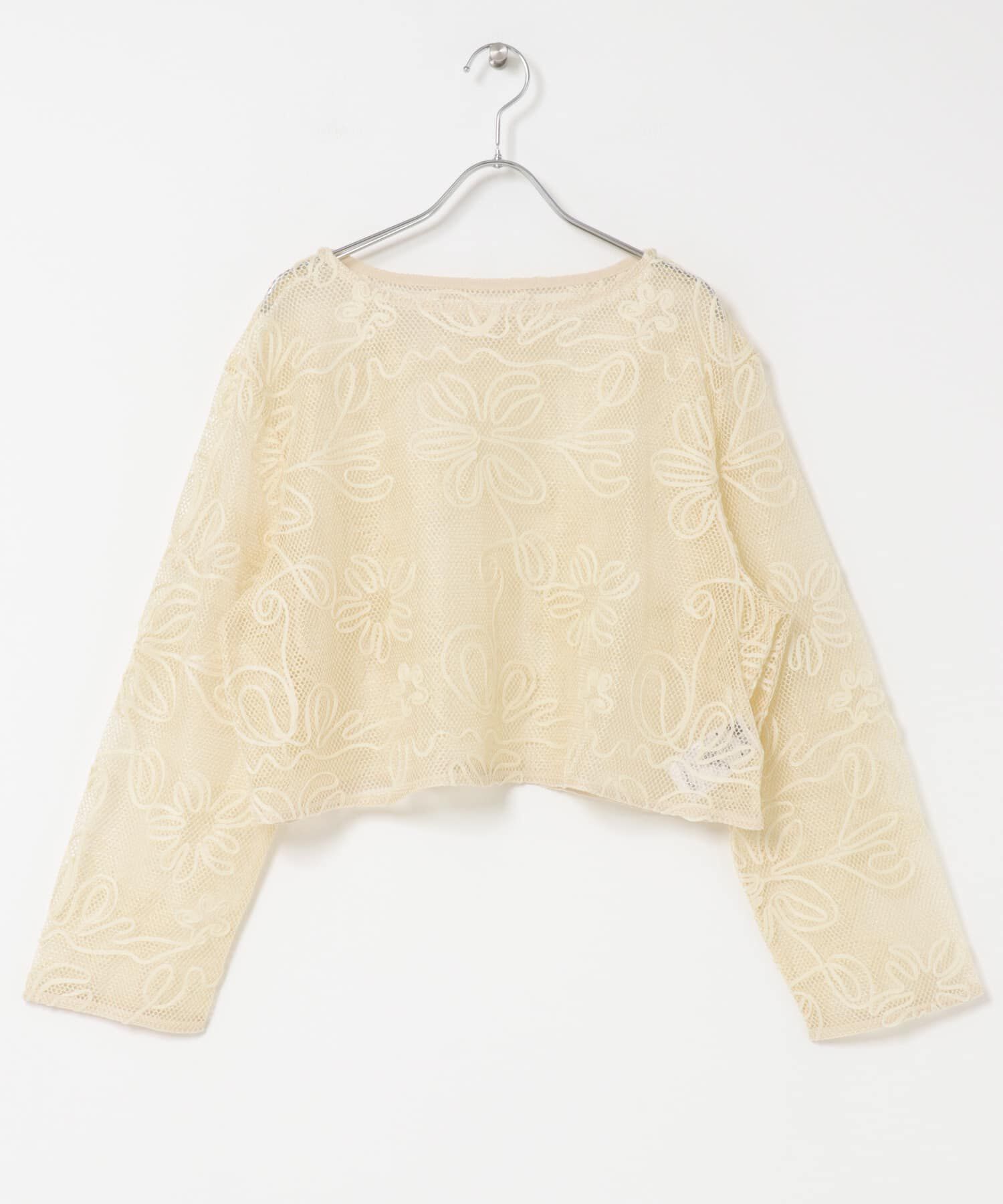 SENSE OF PLACE by URBAN RESEARCH「コードシシュウメッシュトップ」|Tシャツ・カットソー|