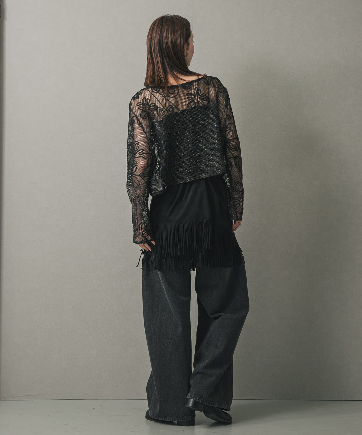 SENSE OF PLACE by URBAN RESEARCH「コードシシュウメッシュトップ」|Tシャツ・カットソー|